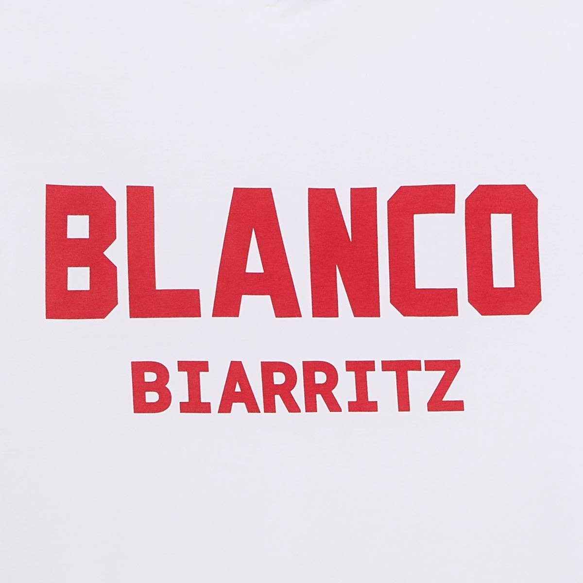 Round neck printed cotton t-shirt with Blanco Biarritz back SERGE BLANCO White