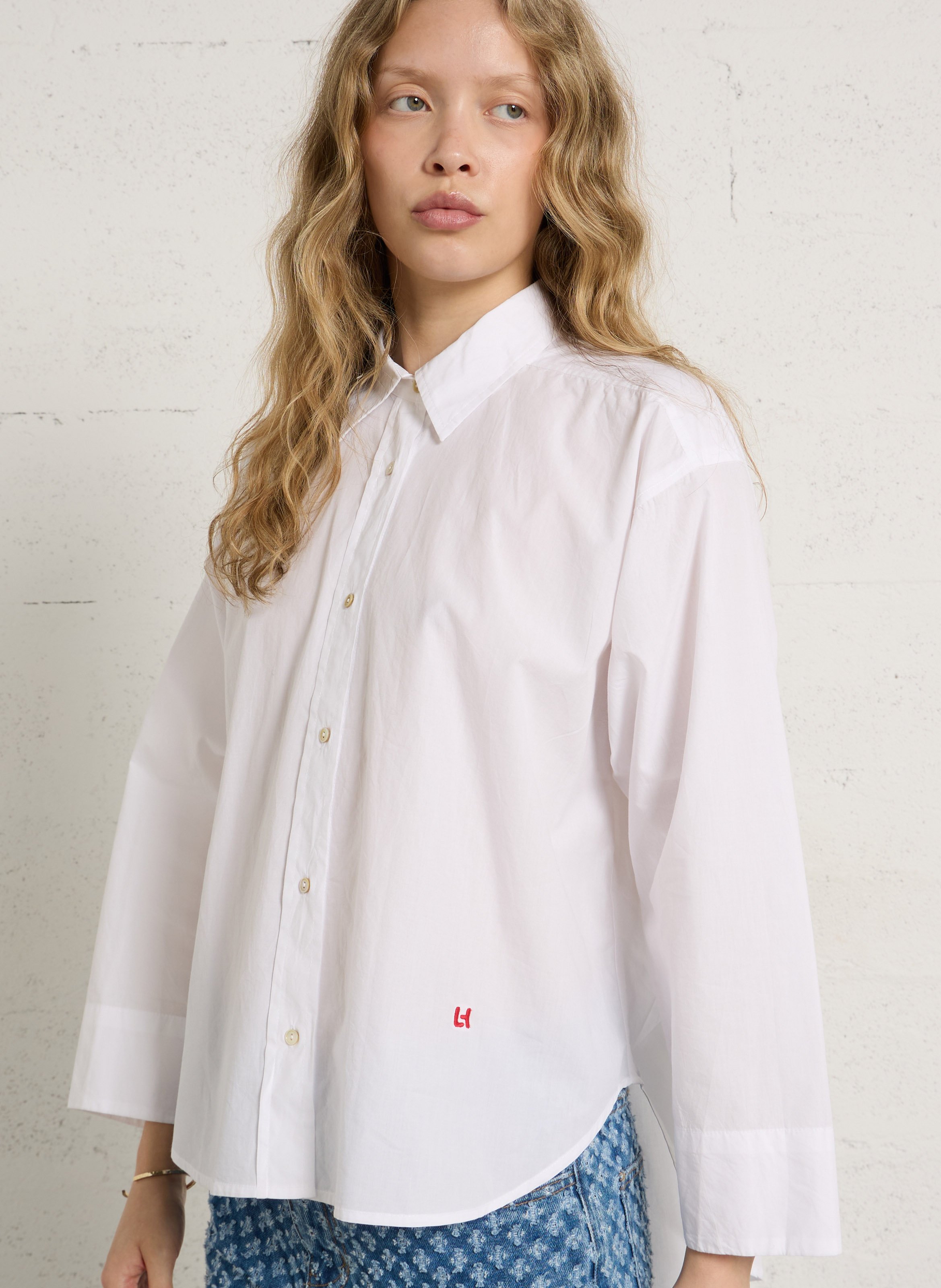 Chemise col chemise en coton LEON & HARPER