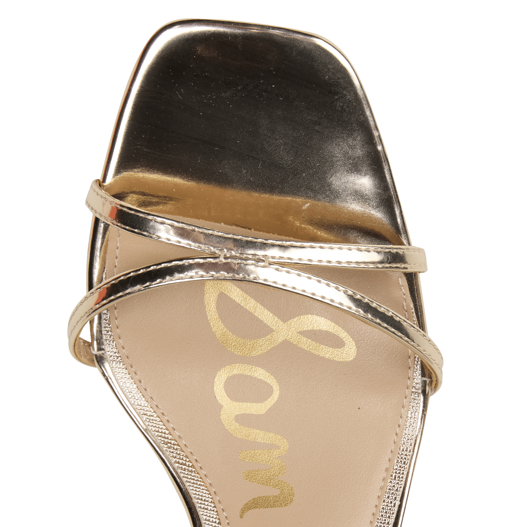High patent leather sandals SAM EDELMAN Beige