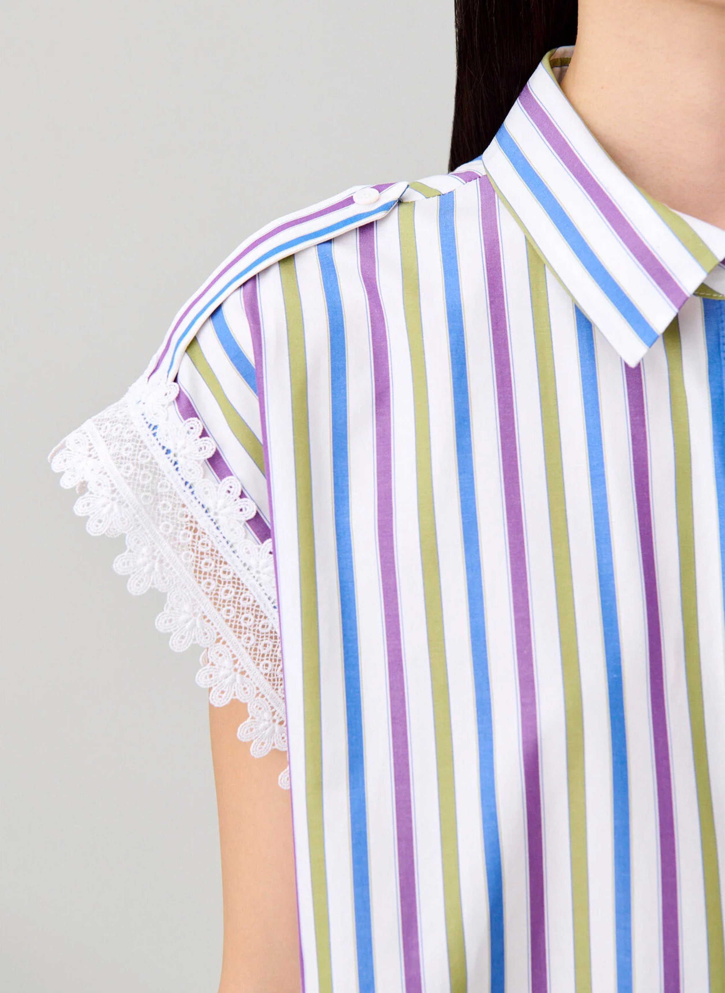 Chemise droite en coton CLAUDIE PIERLOT Multicolore