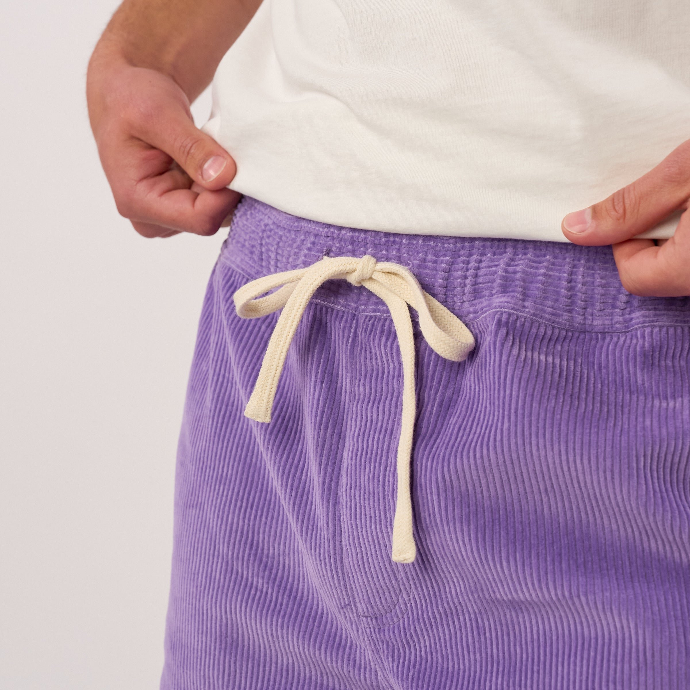 Ridge velvet shorts Purple