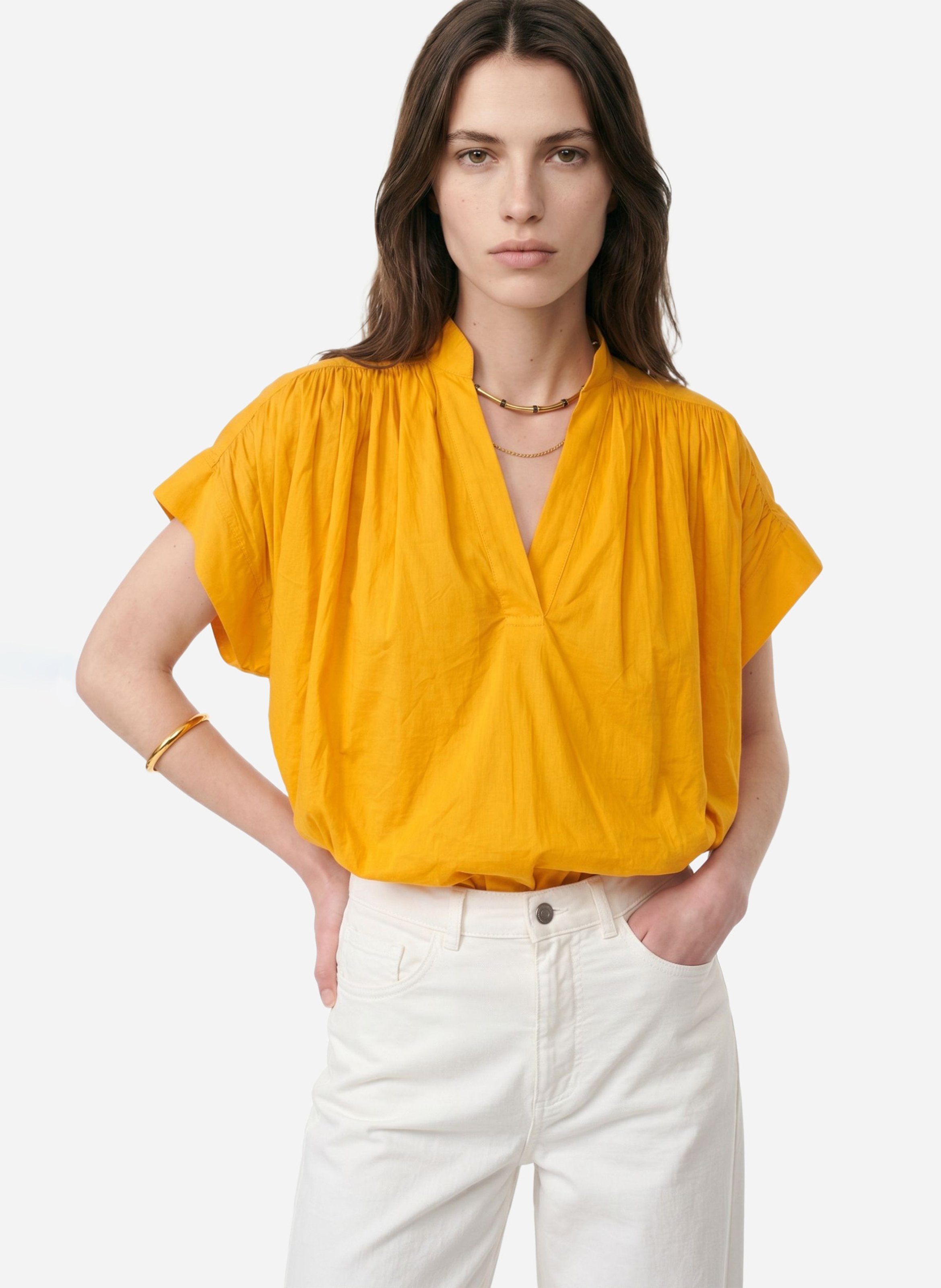 Blouse ample col V en coton VANESSA BRUNO