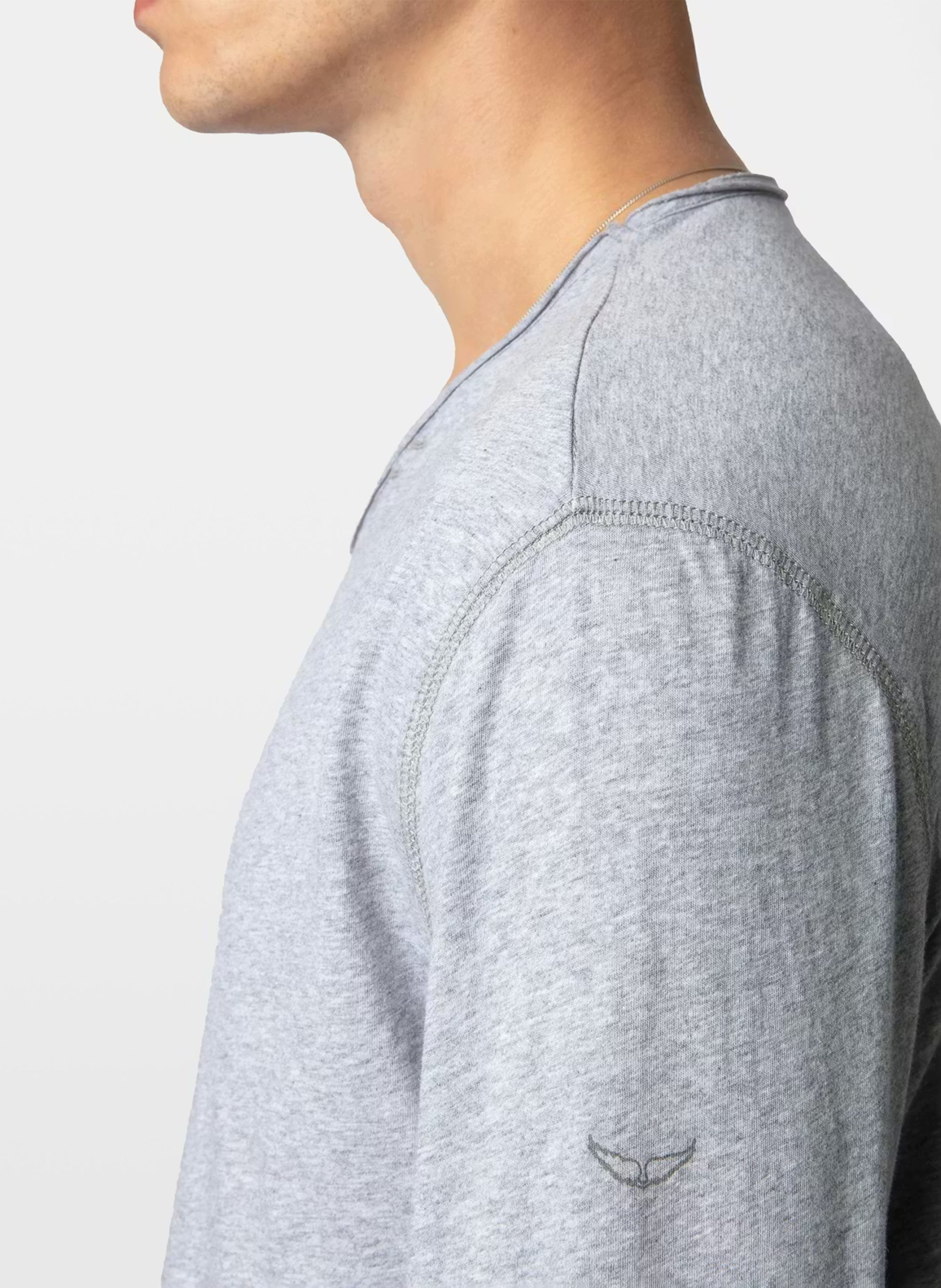 Tes-shirt droit en coton bio ZADIG&VOLTAIRE Gris