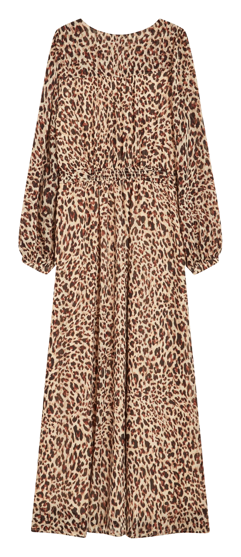 Robe longue col V imprimée GRACE ET MILA Marron