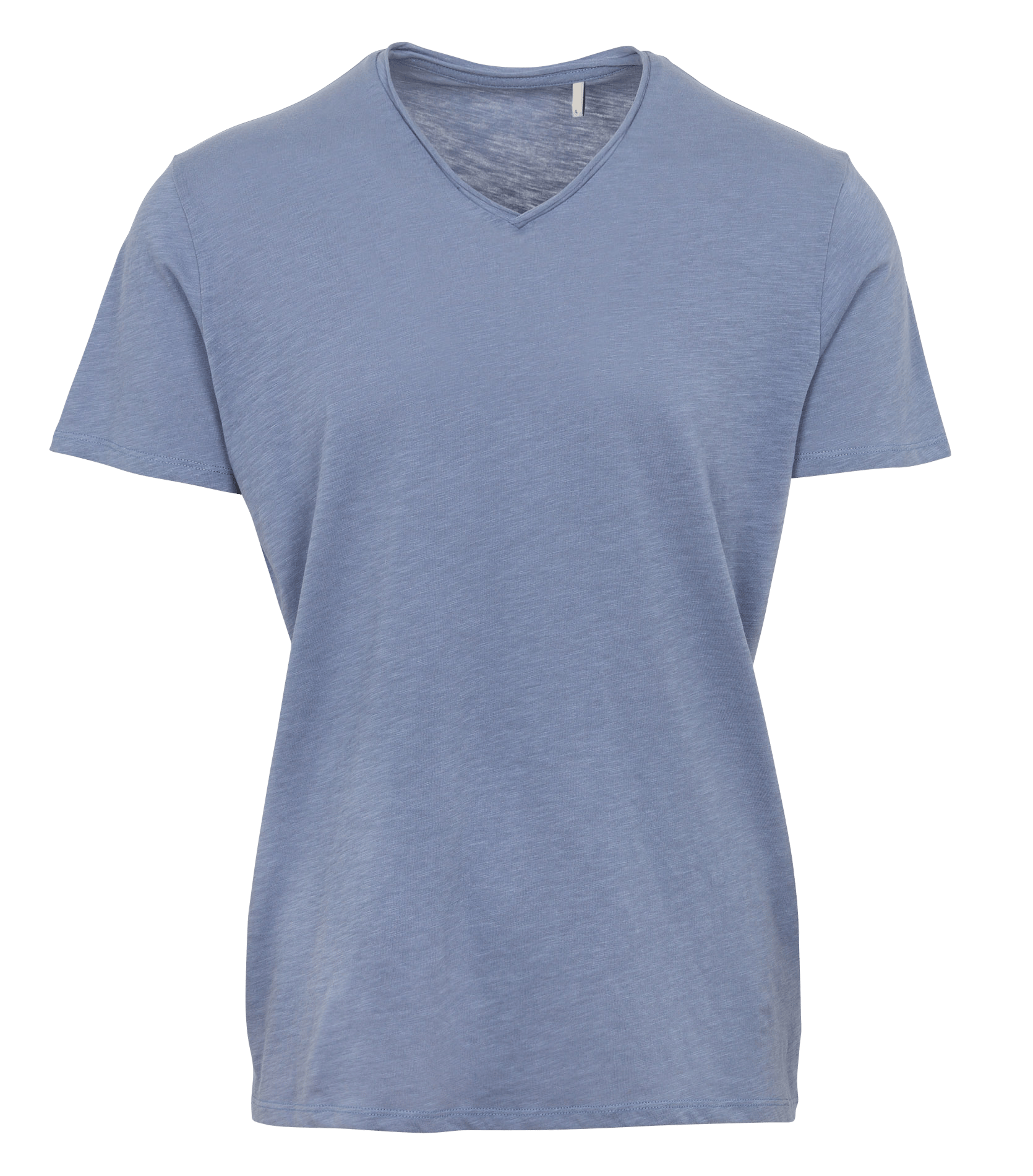 T-shirt dritta in cotone con scollo a V IKKS Blu