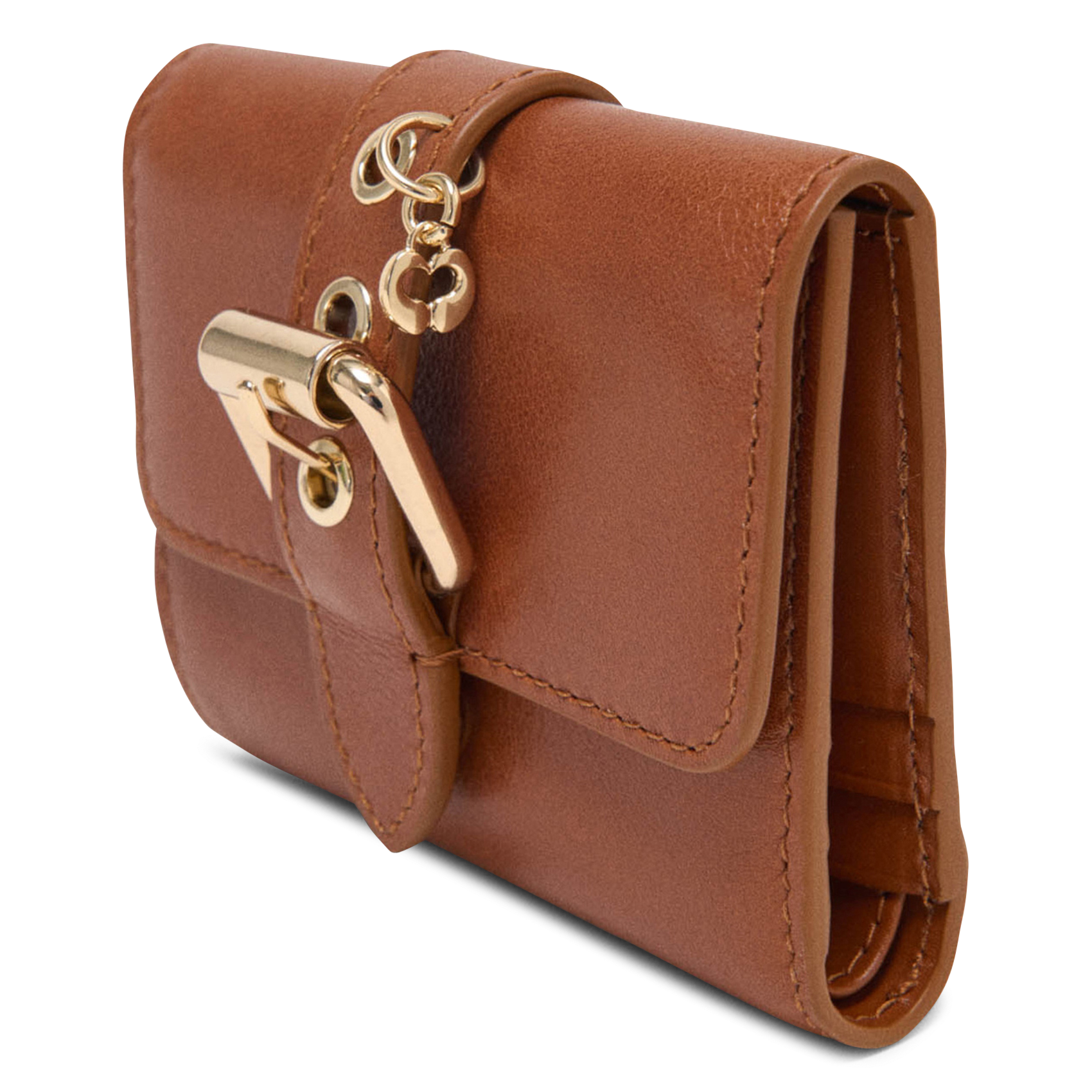 Portefeuille en cuir MAJE Marron