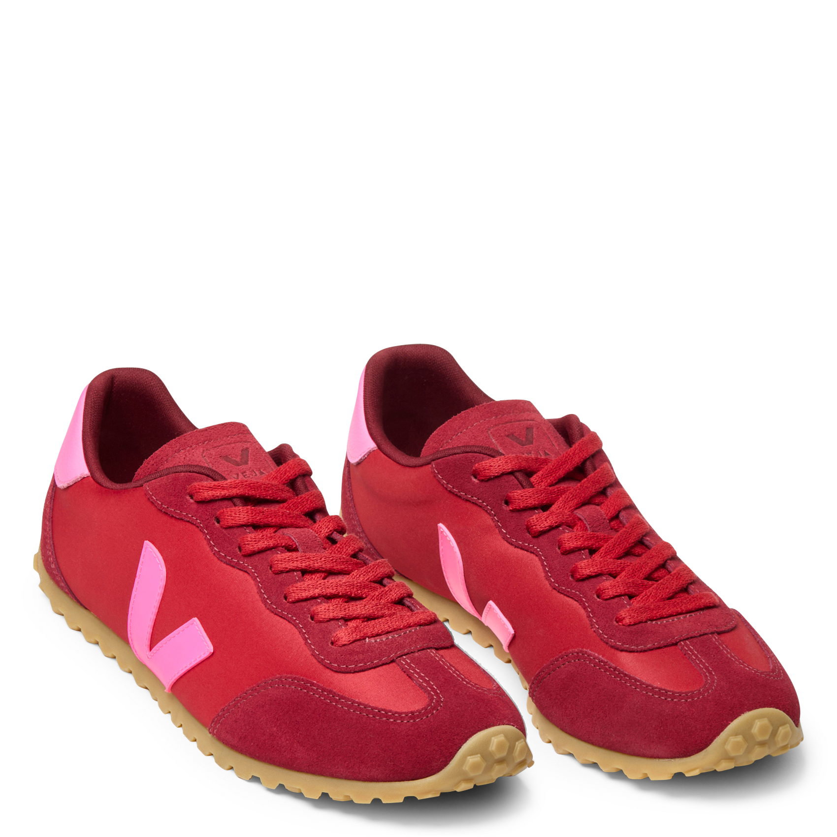Niedrige Schnürsneaker VEJA Rot