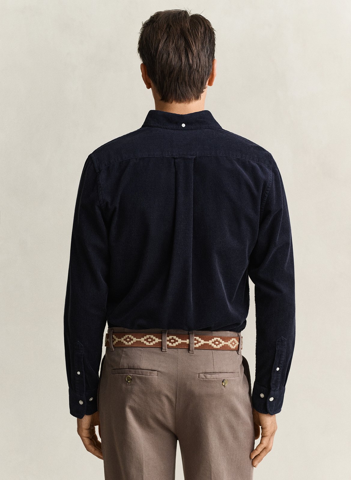 Chemise droite col classique en coton GANT Bleu