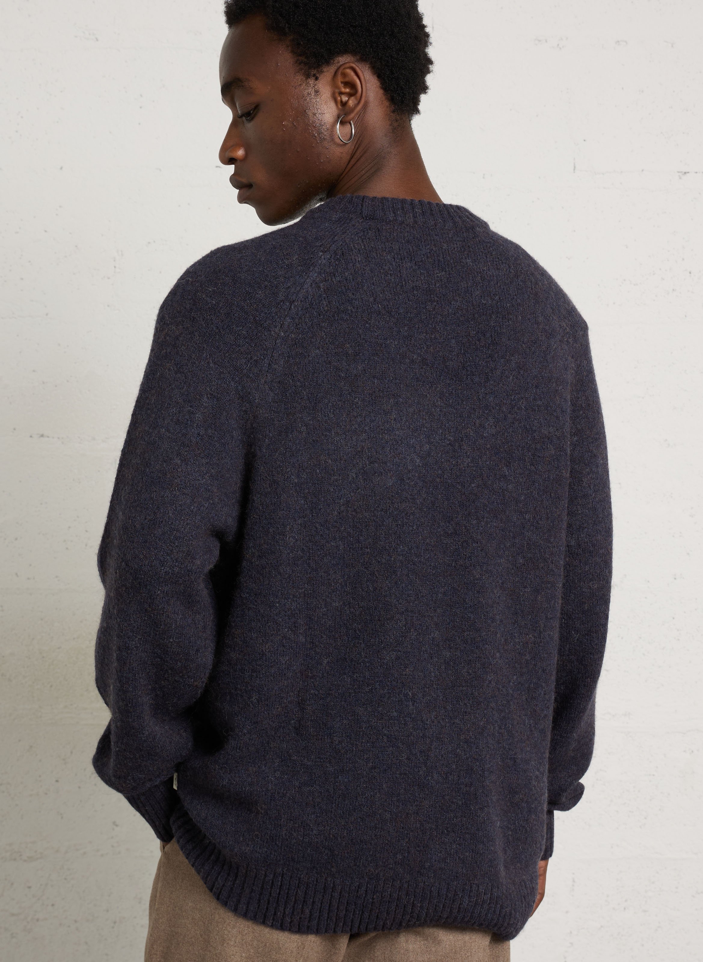 Pull uni en maille  LES DEUX Bleu