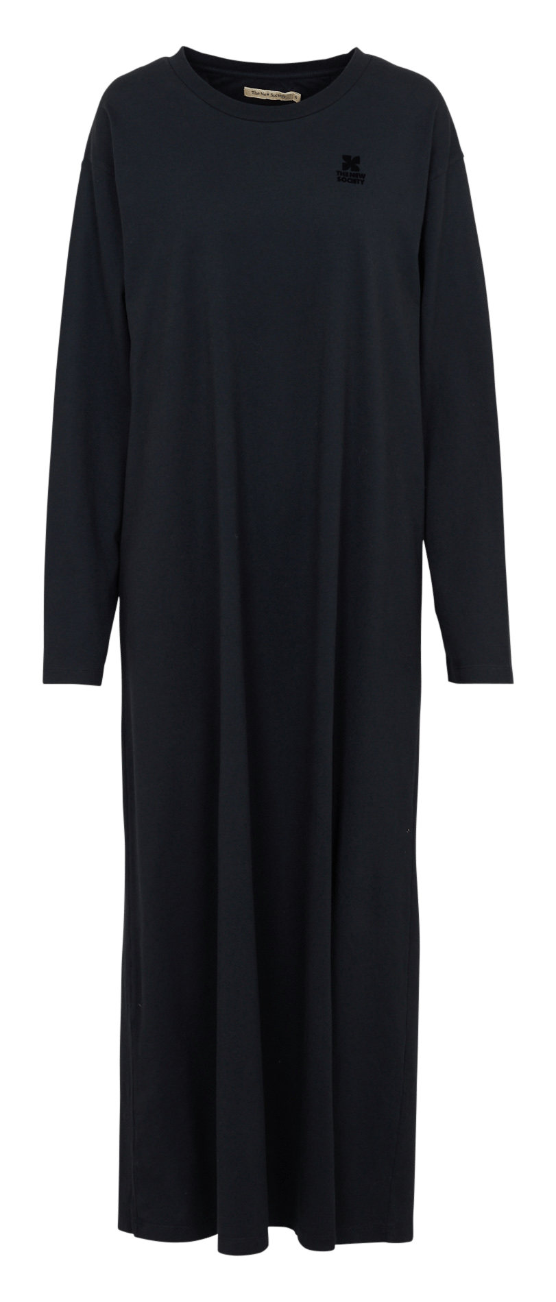 Robe longue droite en coton THE NEW SOCIETY Gris