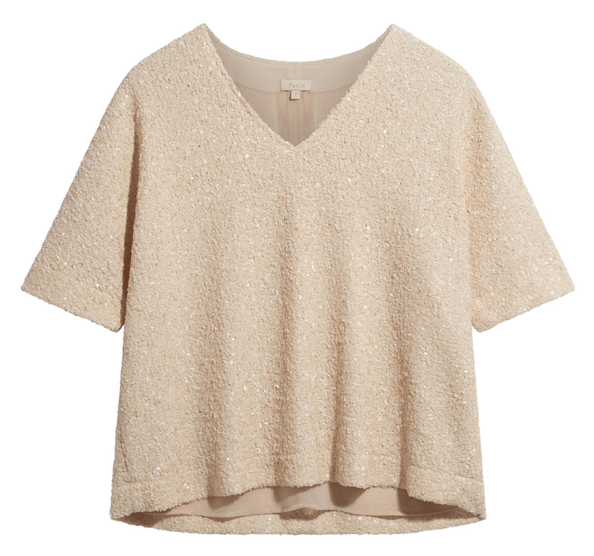 Top ample col V PABLO Beige