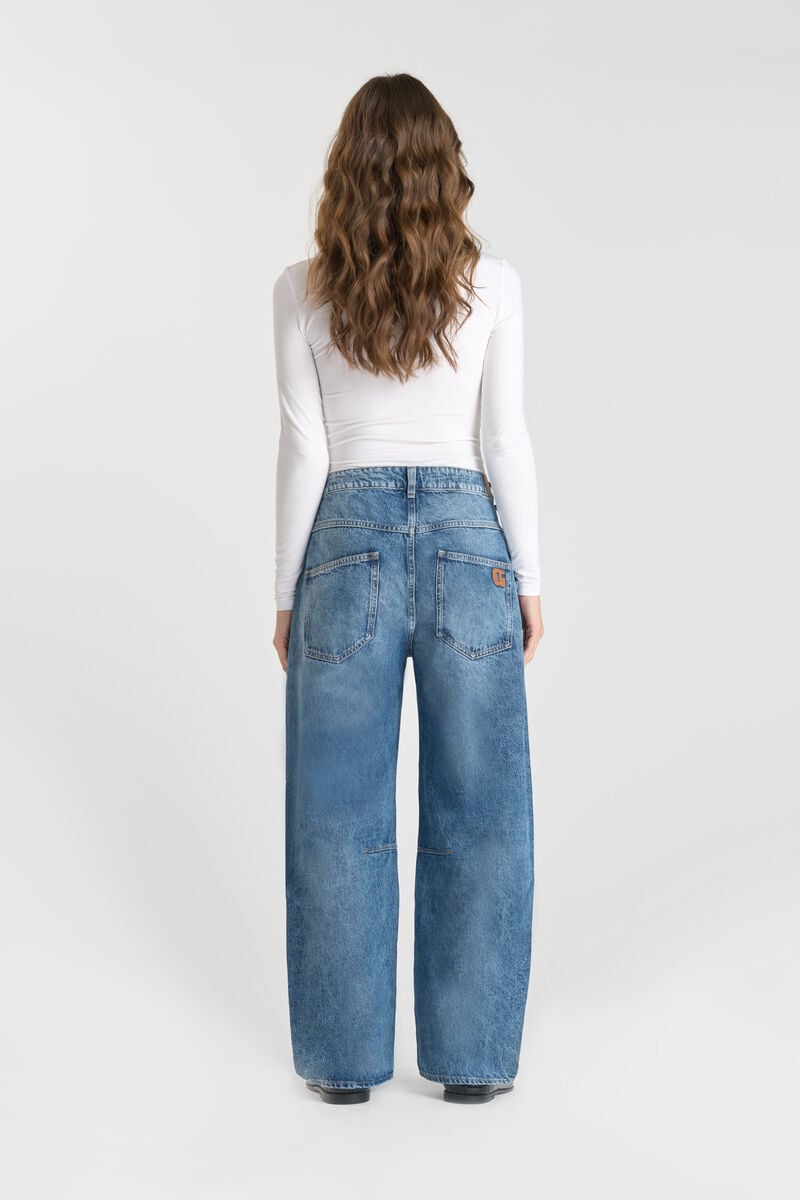 Loose-fit zip jeans LE TEMPS DES CERISES Blue