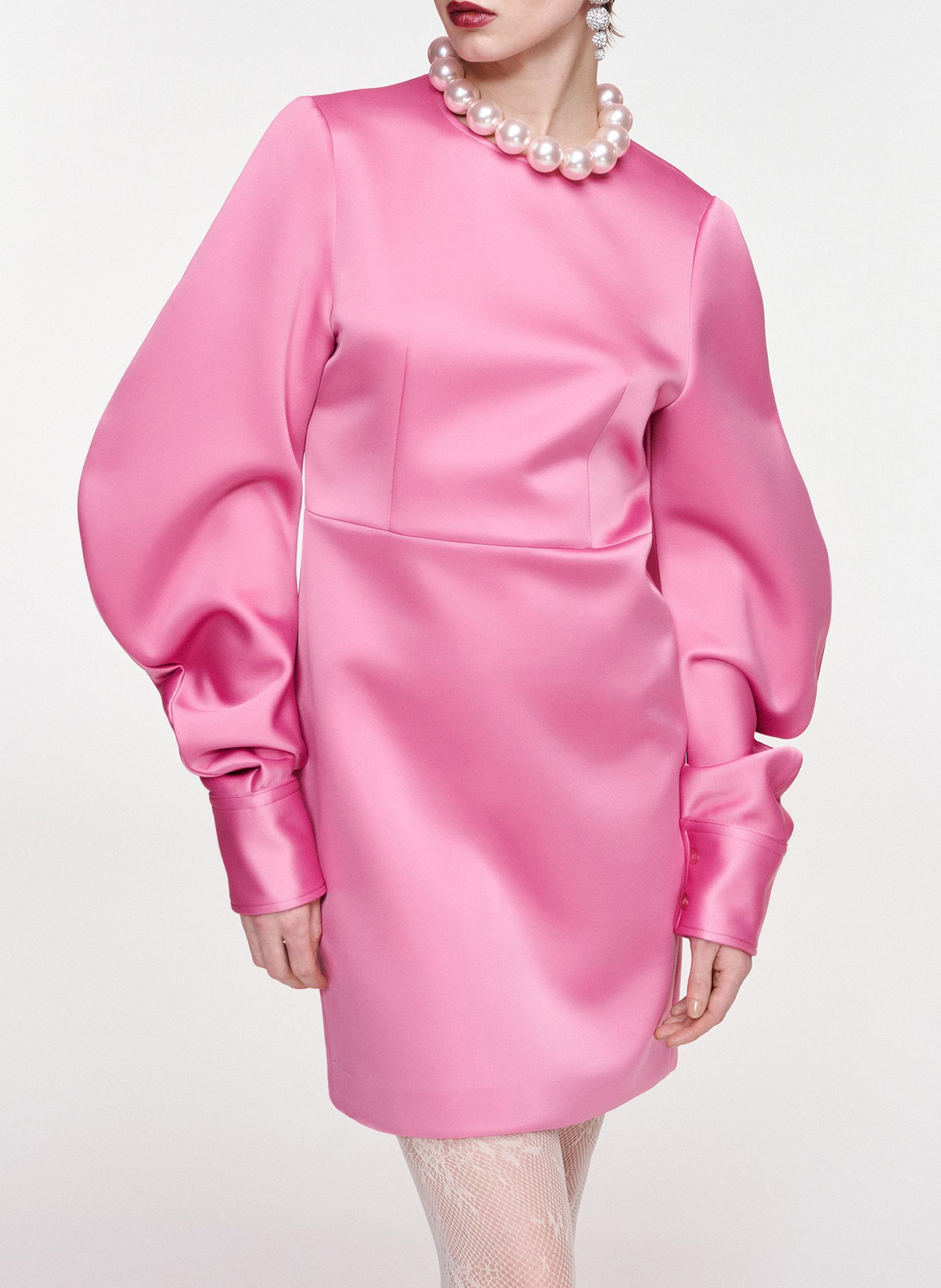 Robe courte droite col rond ESSENTIEL ANTWERP Rose