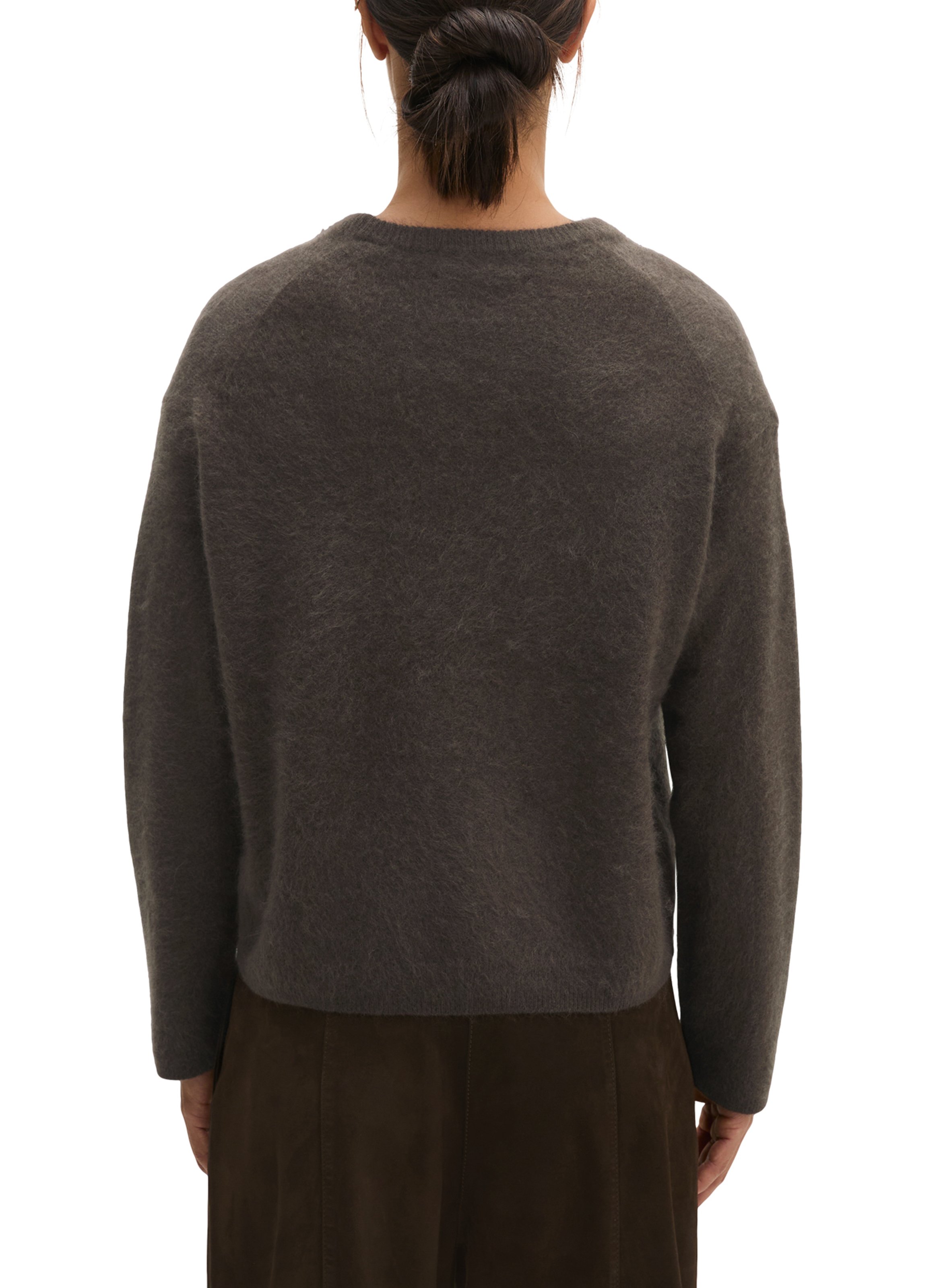 Pull col rond en laine mélangée MARC O'POLO Marron