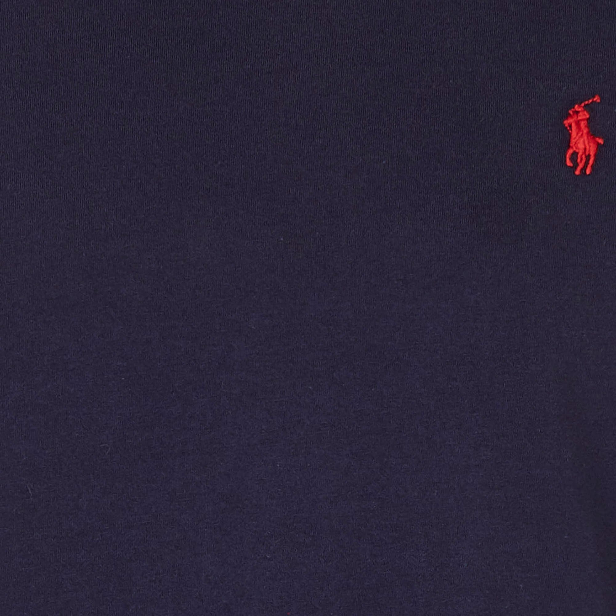 Tee-shirt col rond slim-fit en coton POLO RALPH LAUREN Bleu