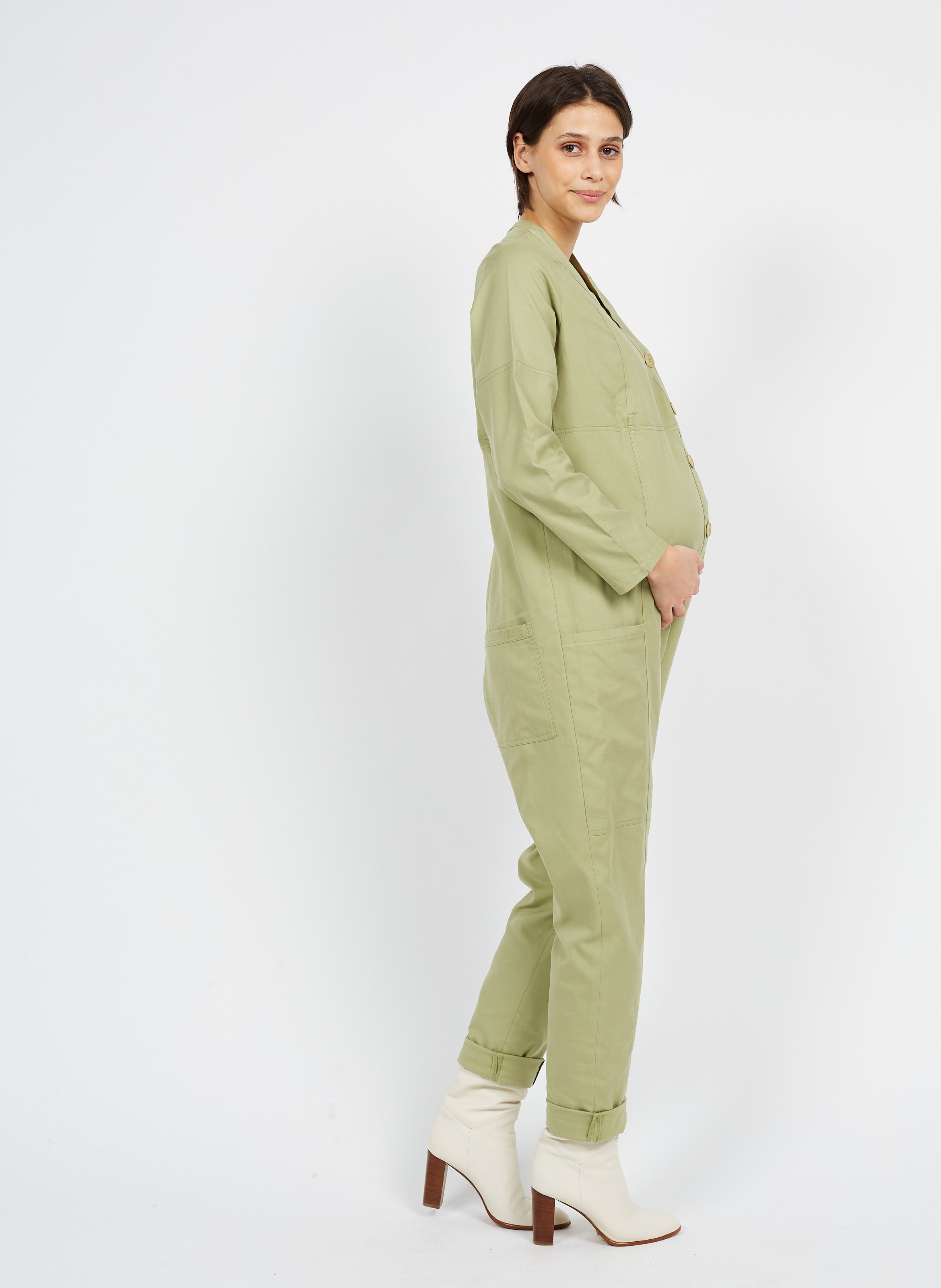 Maternity jumpsuit NAISSANCE PUBLIQUE Green