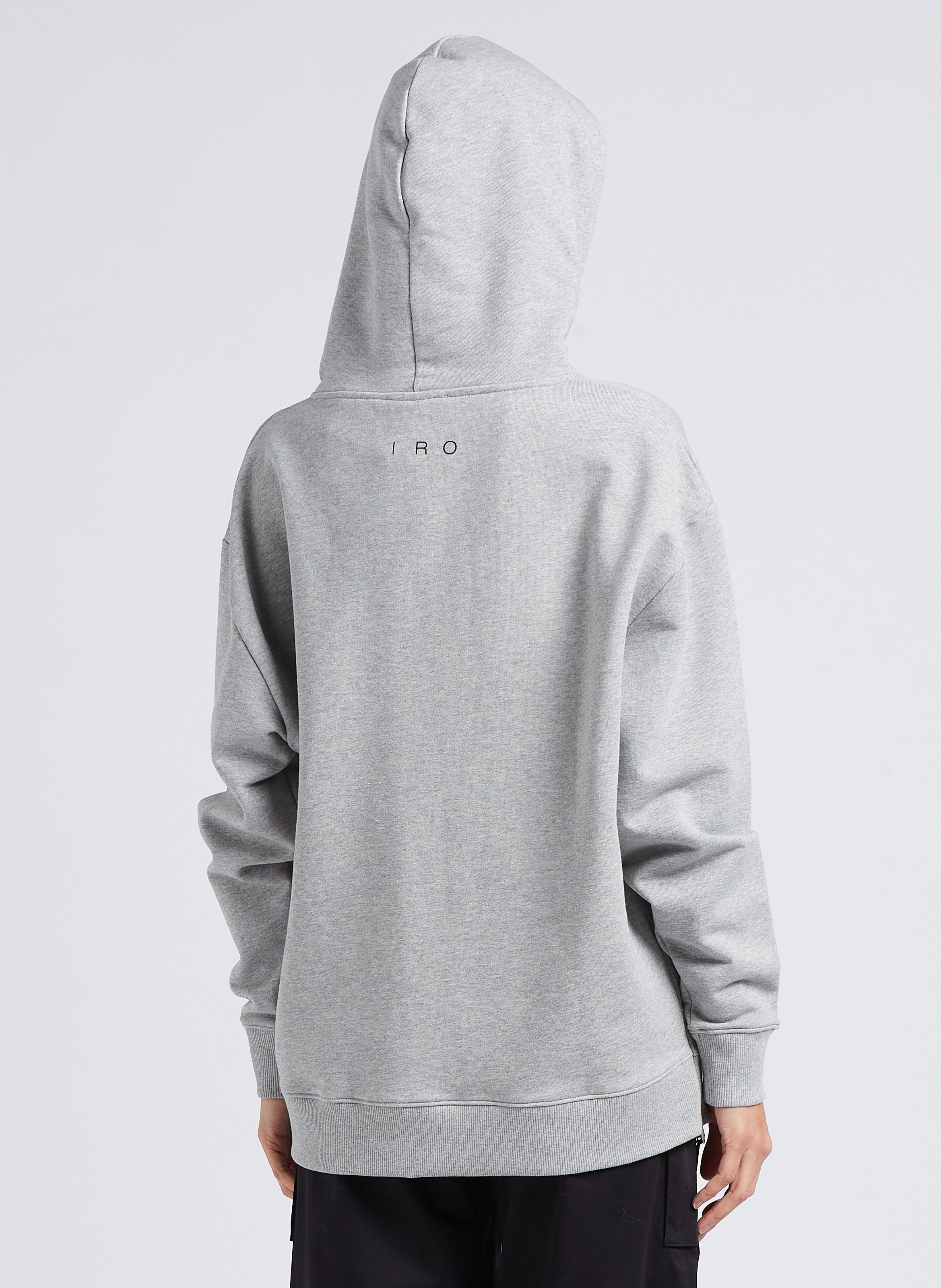 Screen-printed organic cotton hoodie IRO Grey