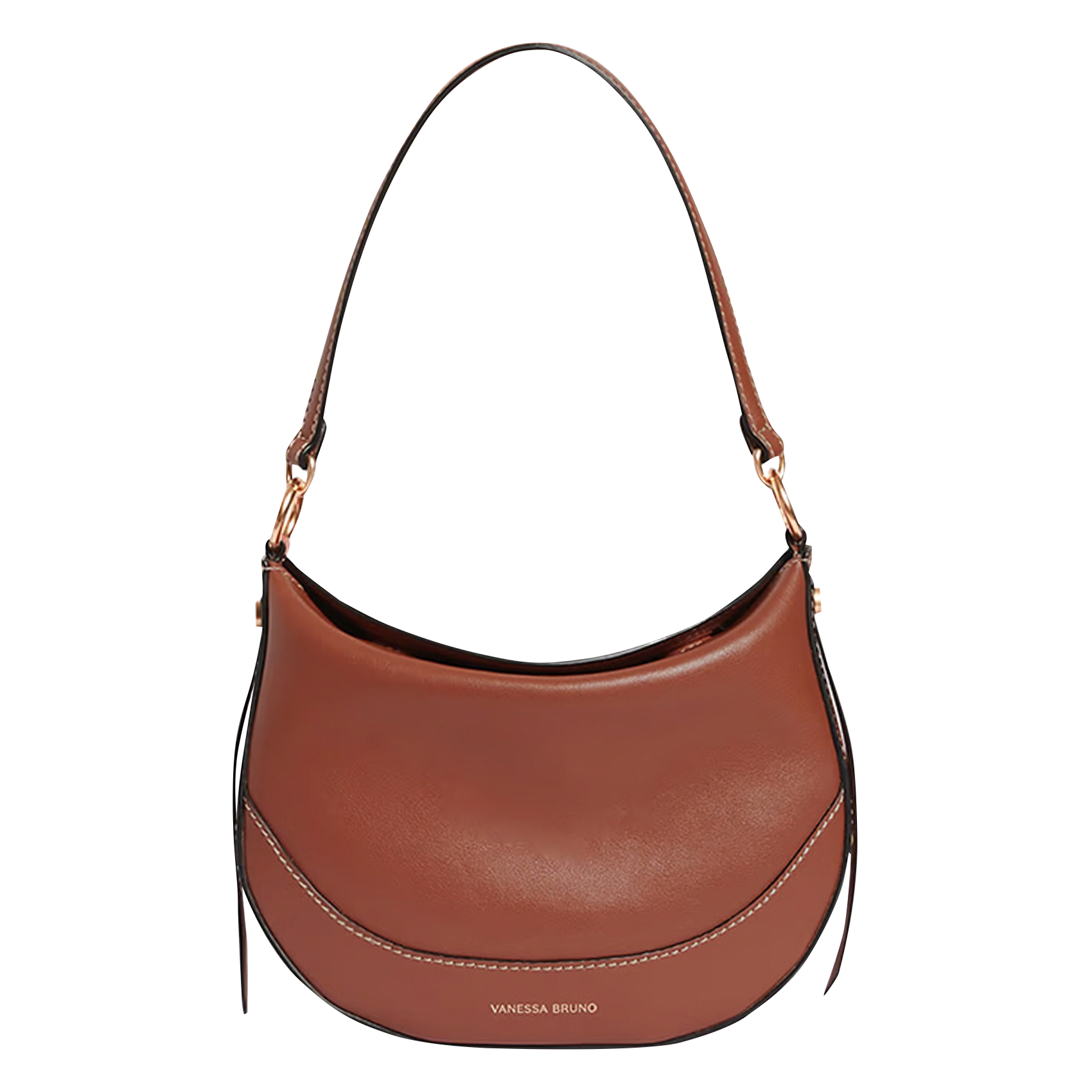 Schultertasche aus Leder VANESSA BRUNO Braun