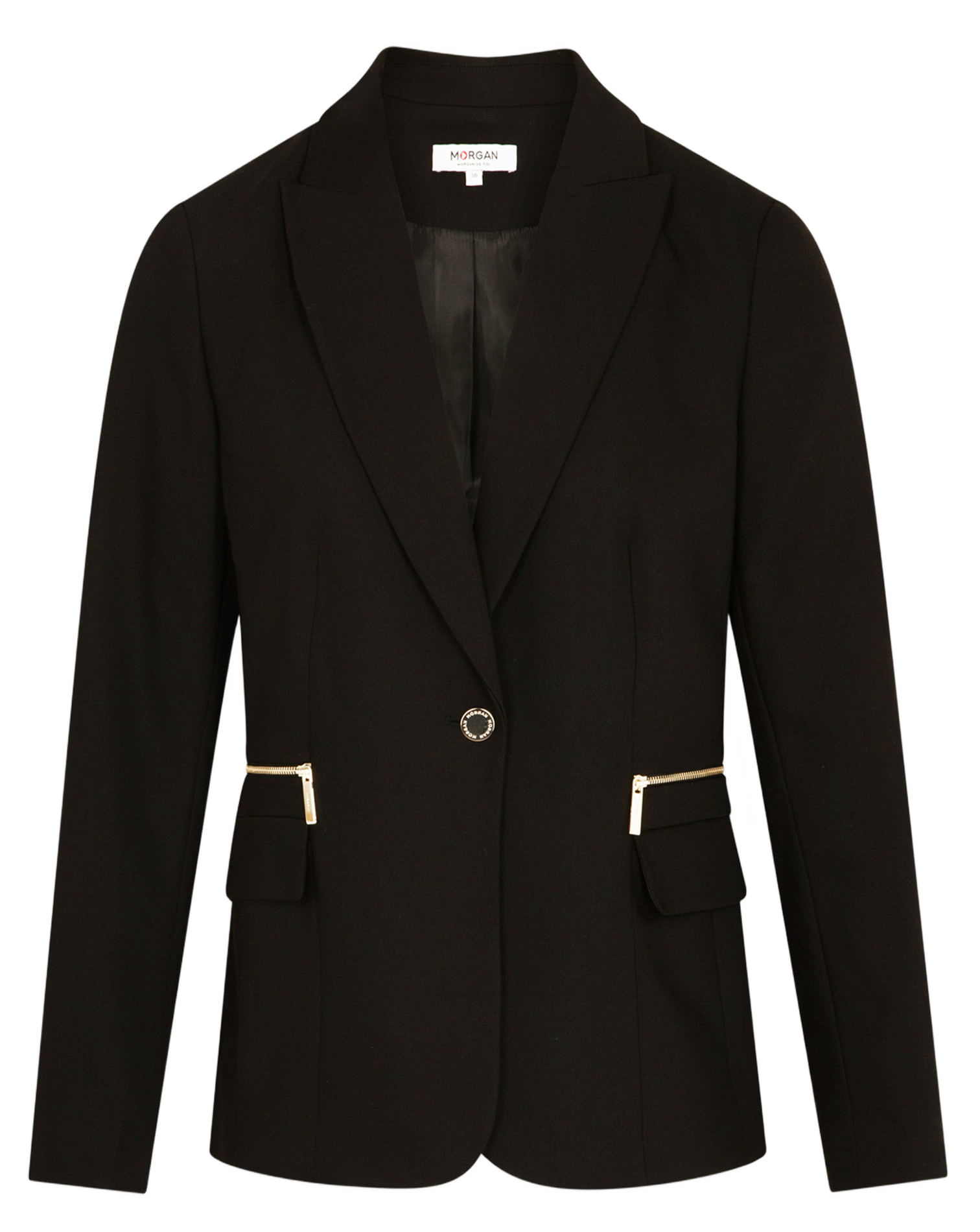 Nauwsluitend jasje met reverskraag MORGAN Zwart