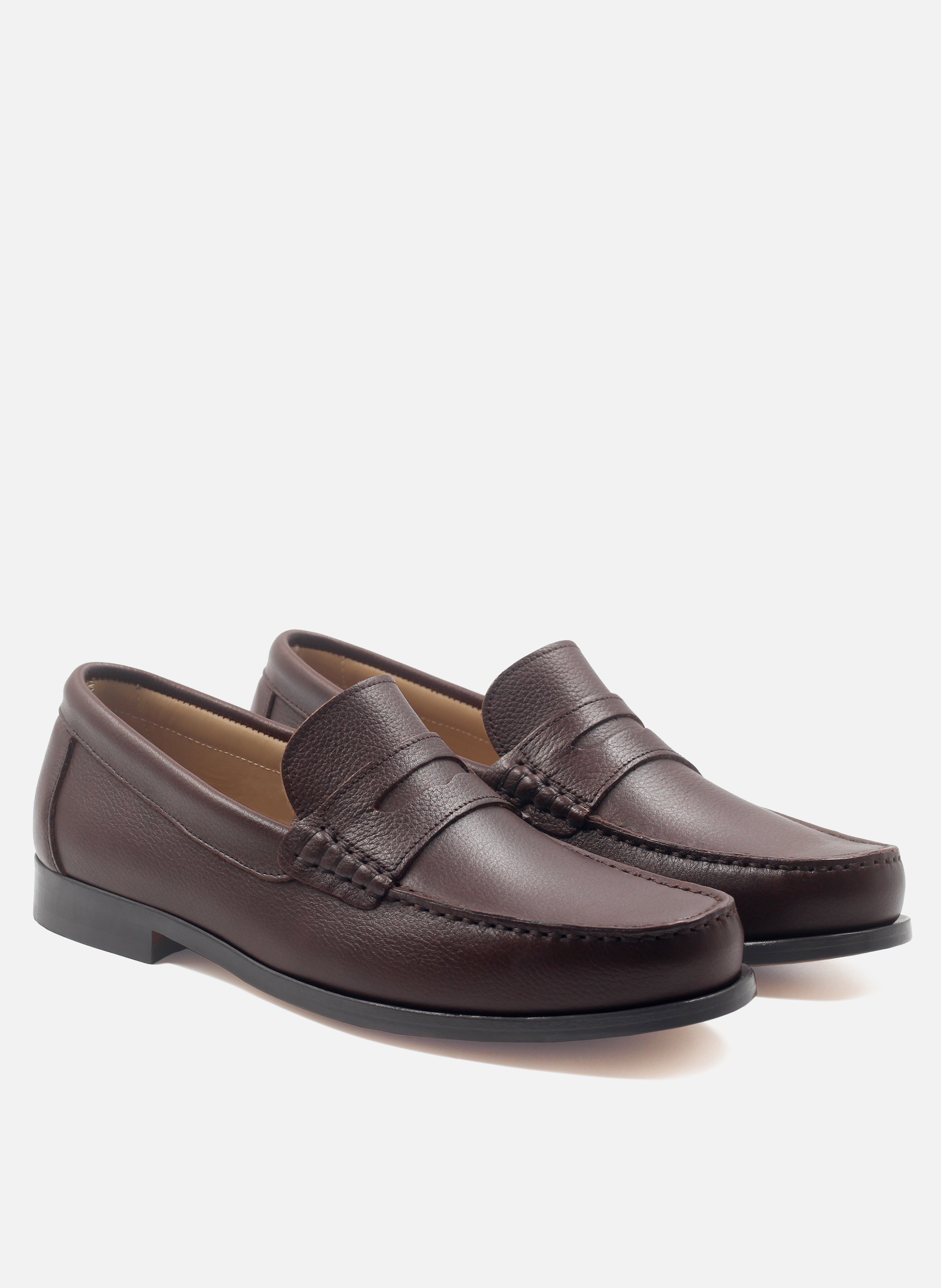 Grained leather Urban loafers JULES & JENN Brown