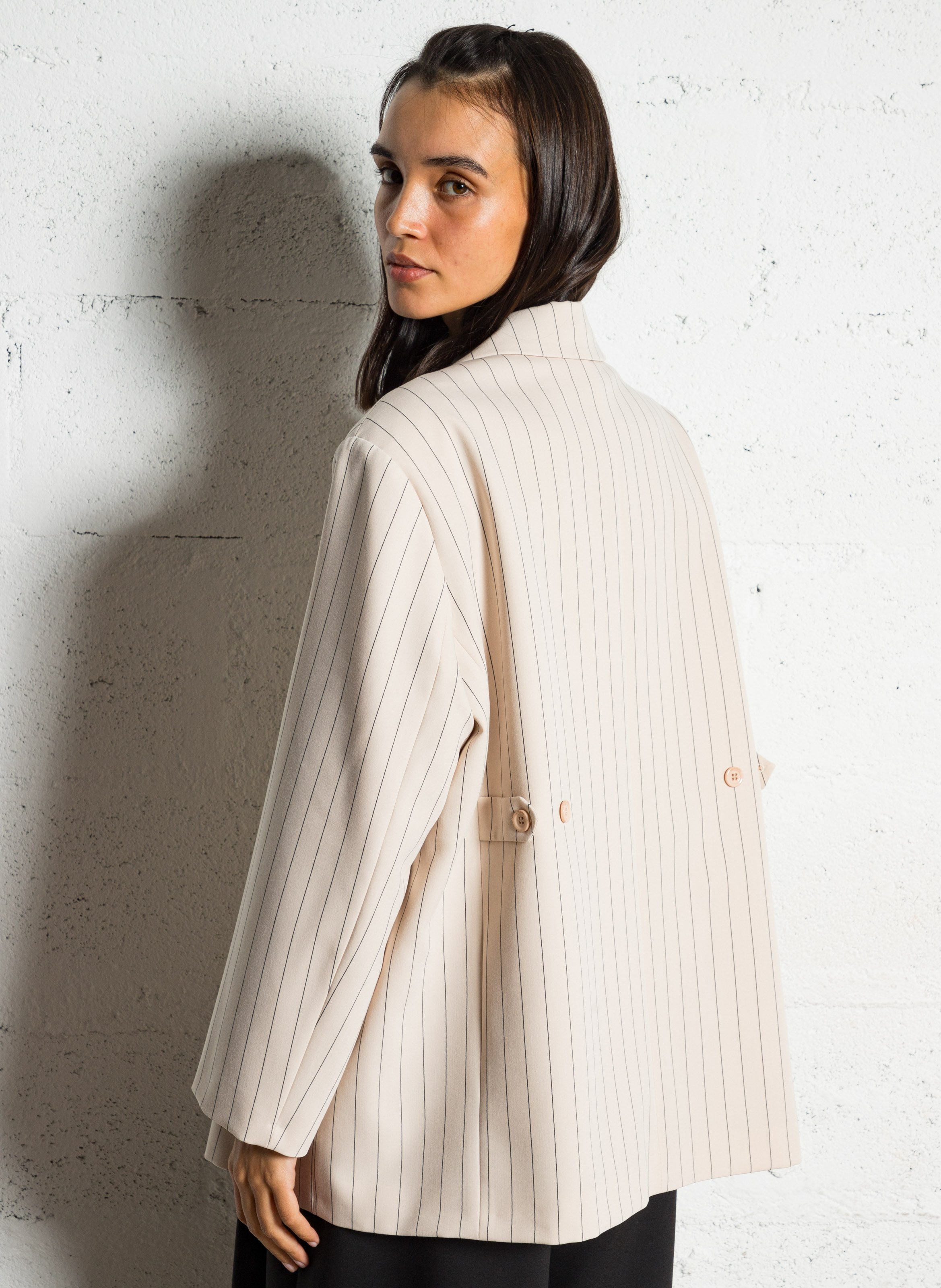 Striped suit jacket IMPERIAL Beige