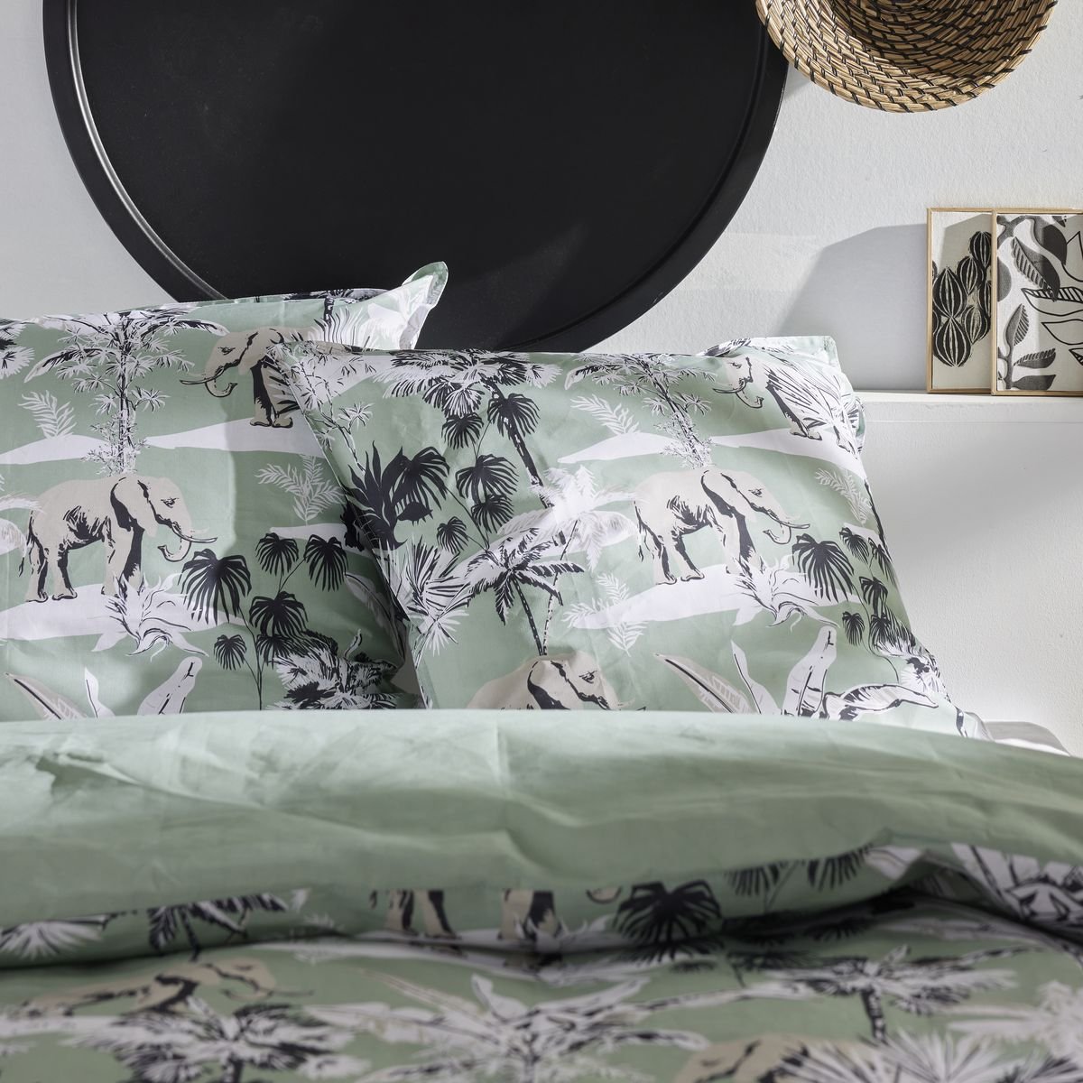 Cotton bedding set Green