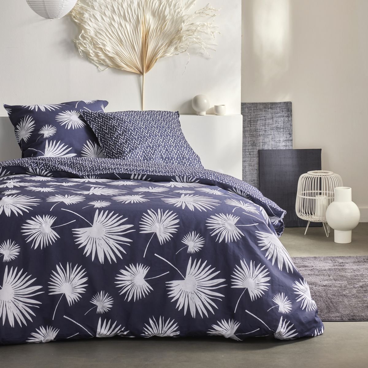 Printed cotton bed set TODAY LINGE DE MAISON Blue