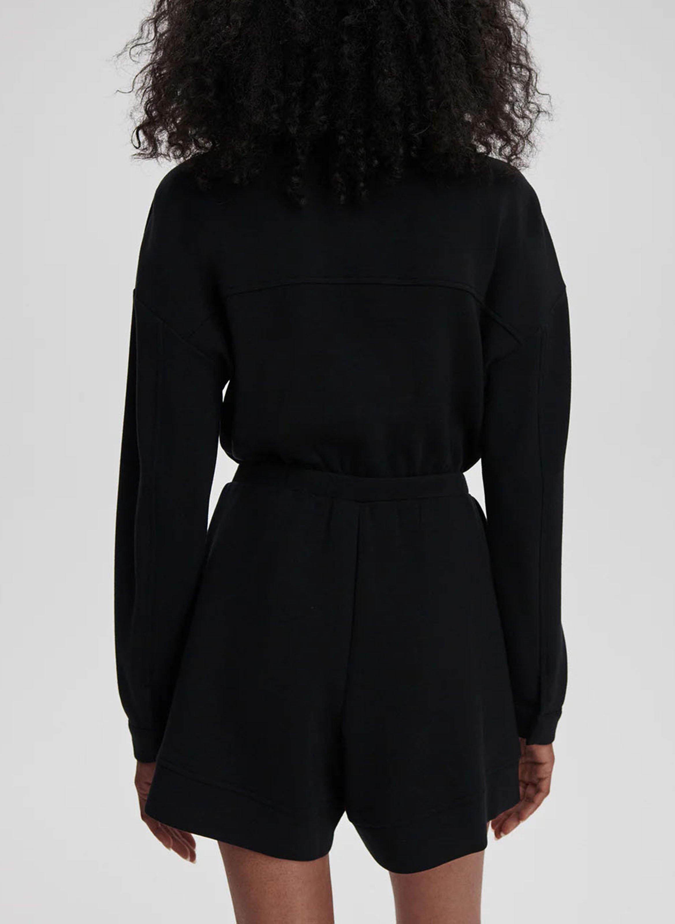 Gerader Playsuit mit Stehkragen VARLEY Schwarz