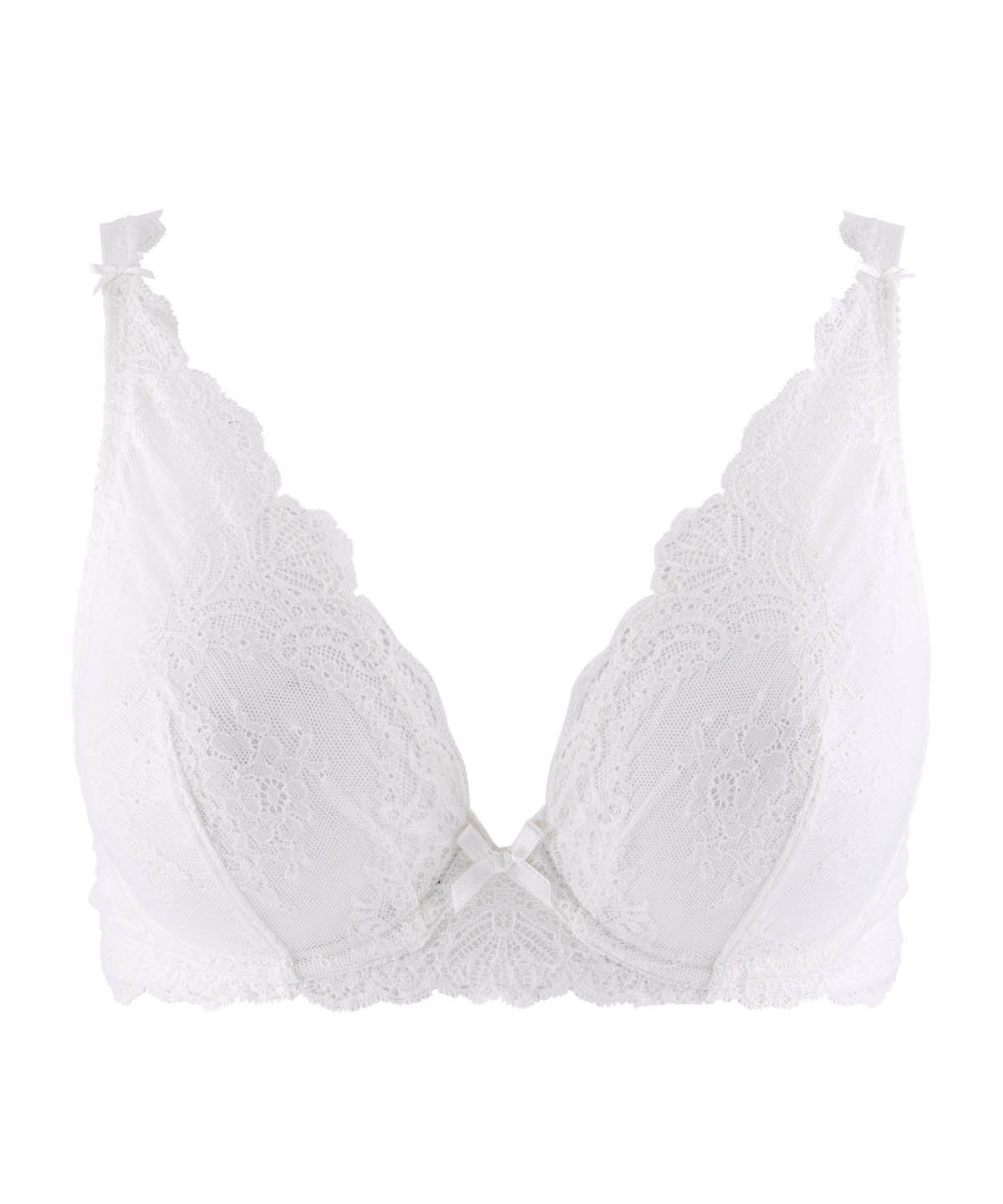 A la Folie kohl black underwired triangle bra AUBADE White