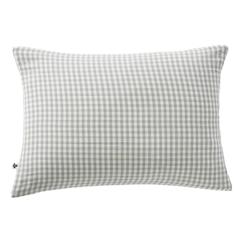 Cotton percale pillow case L'EFFET PAPILLON