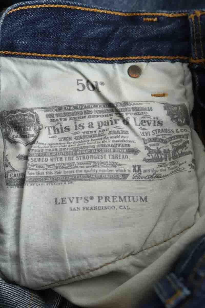 501 slim jeans in cotton LEVI'S - Seconde main Blue