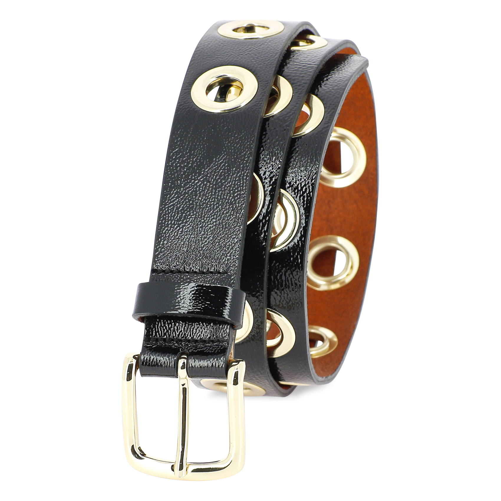 Eyelet belt HERBERT FRERE SOEUR Black