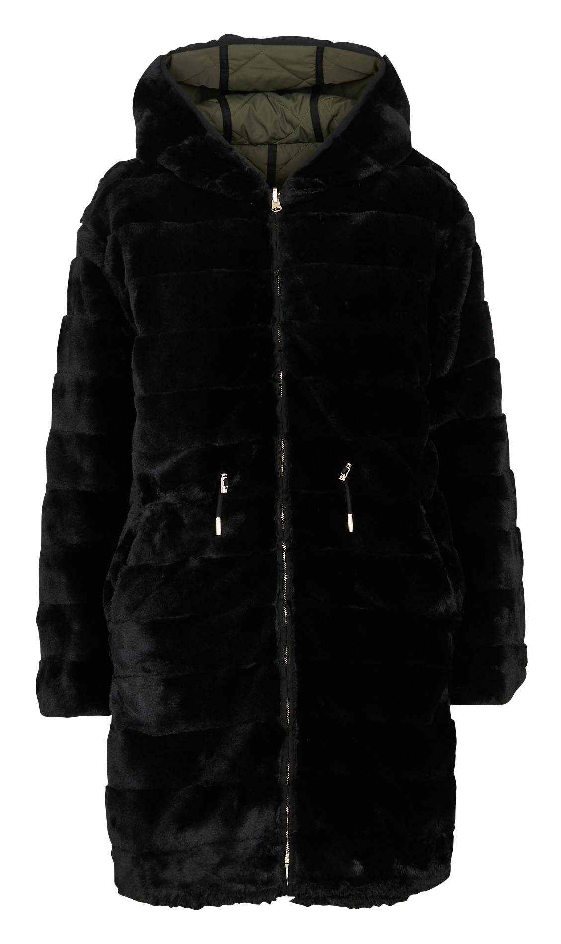 Gewatteerde sweater met capuchon LA FEE MARABOUTEE Groen