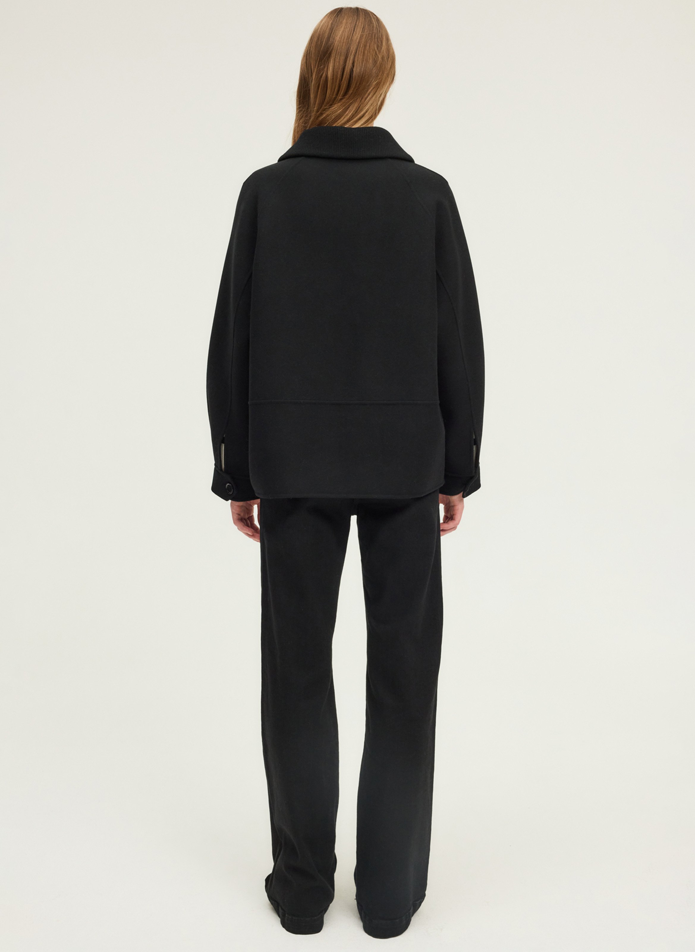 Classic-collar wool coat PABLO Black