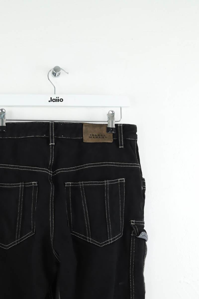 Cotton straight jeans ISABEL MARANT - Seconde Main Black