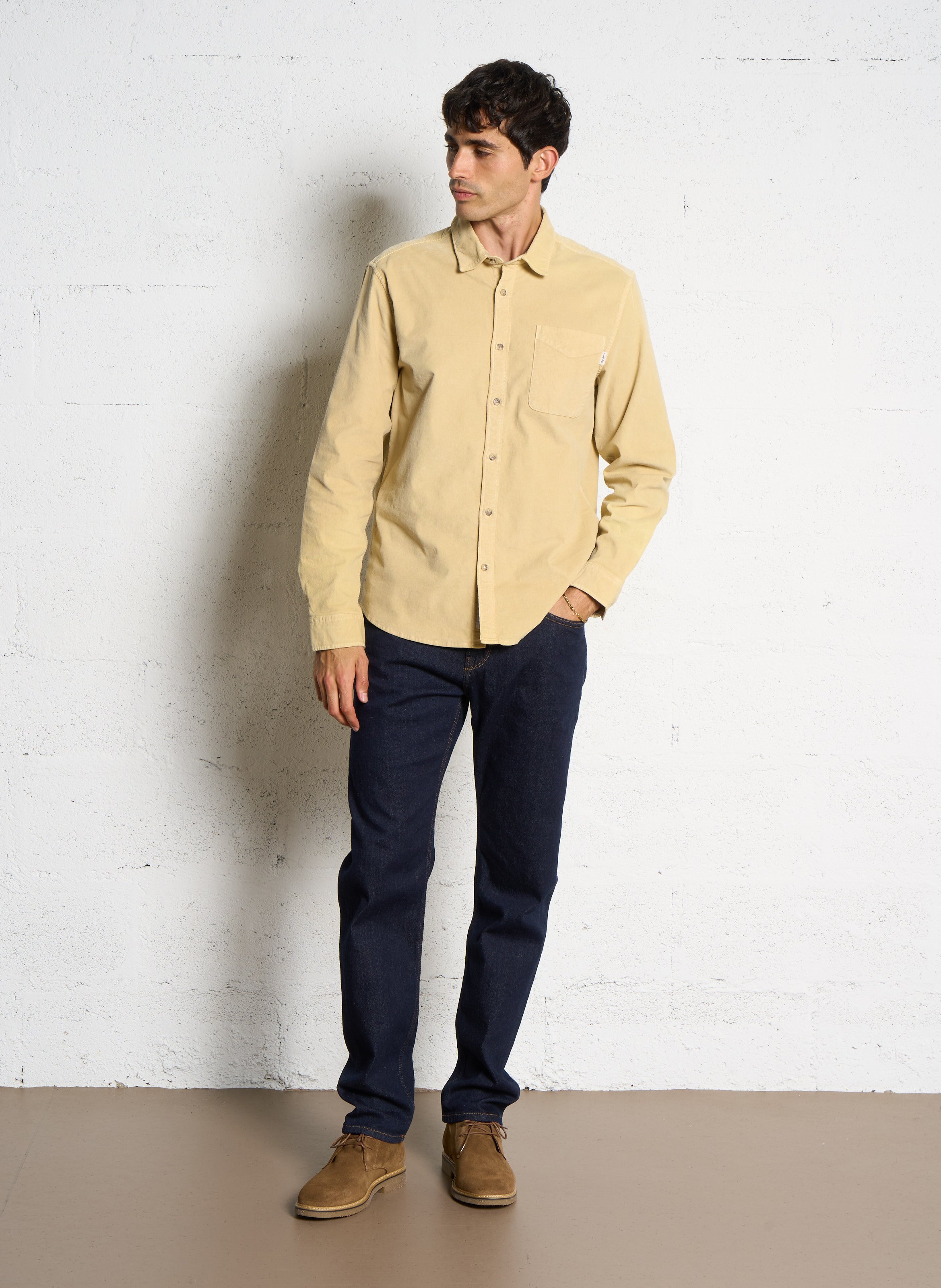 Raw straight leg jeans with stitching PEPE JEANS Blue