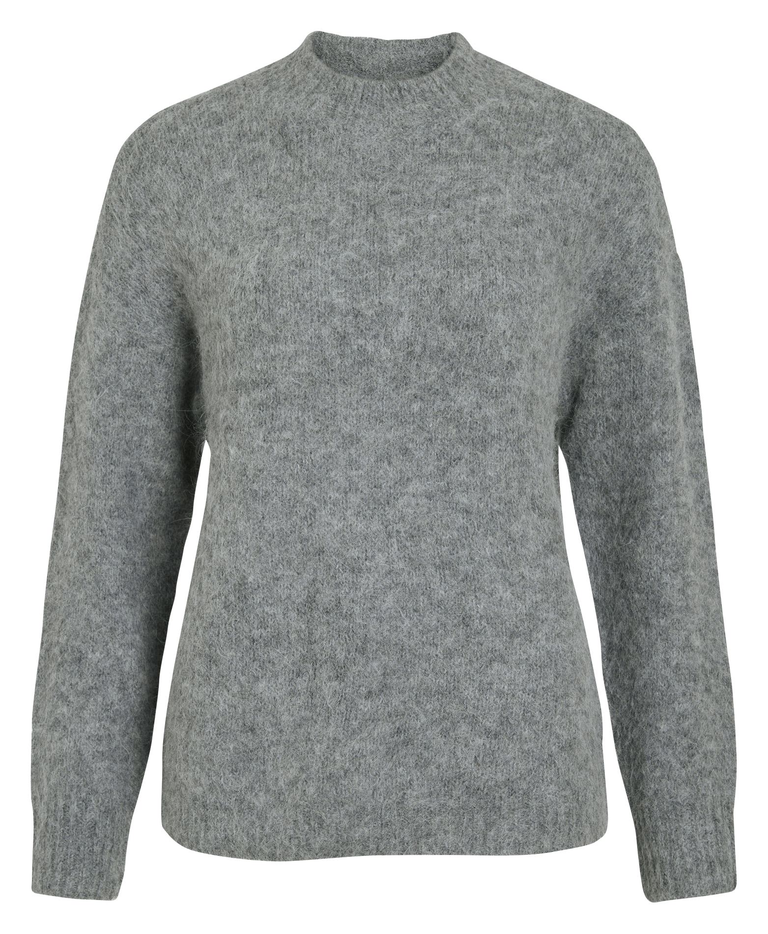 Pull droit uni en laine mélangée VILA Gris