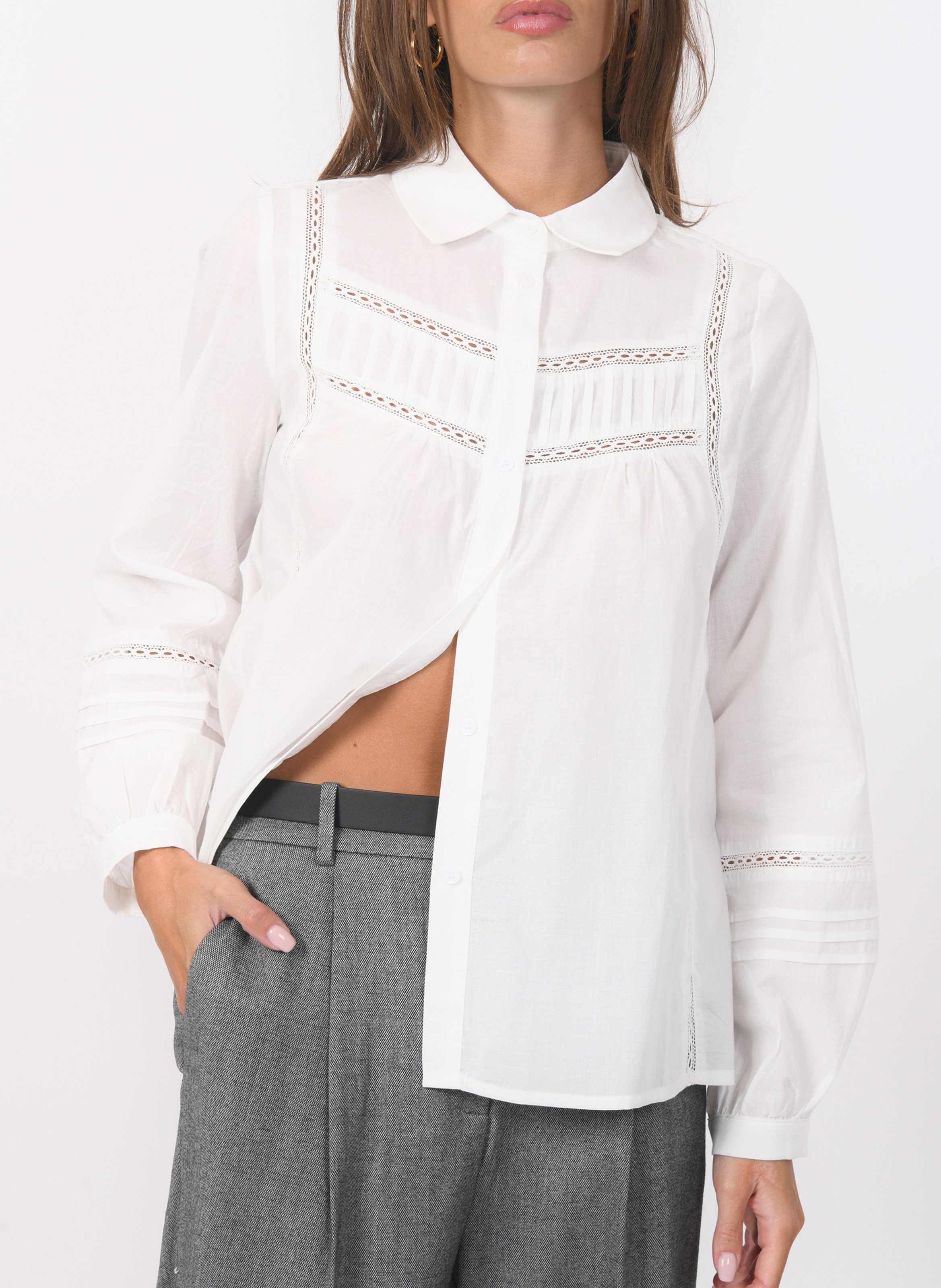 Chemise col classique en coton KOOKAI Blanc