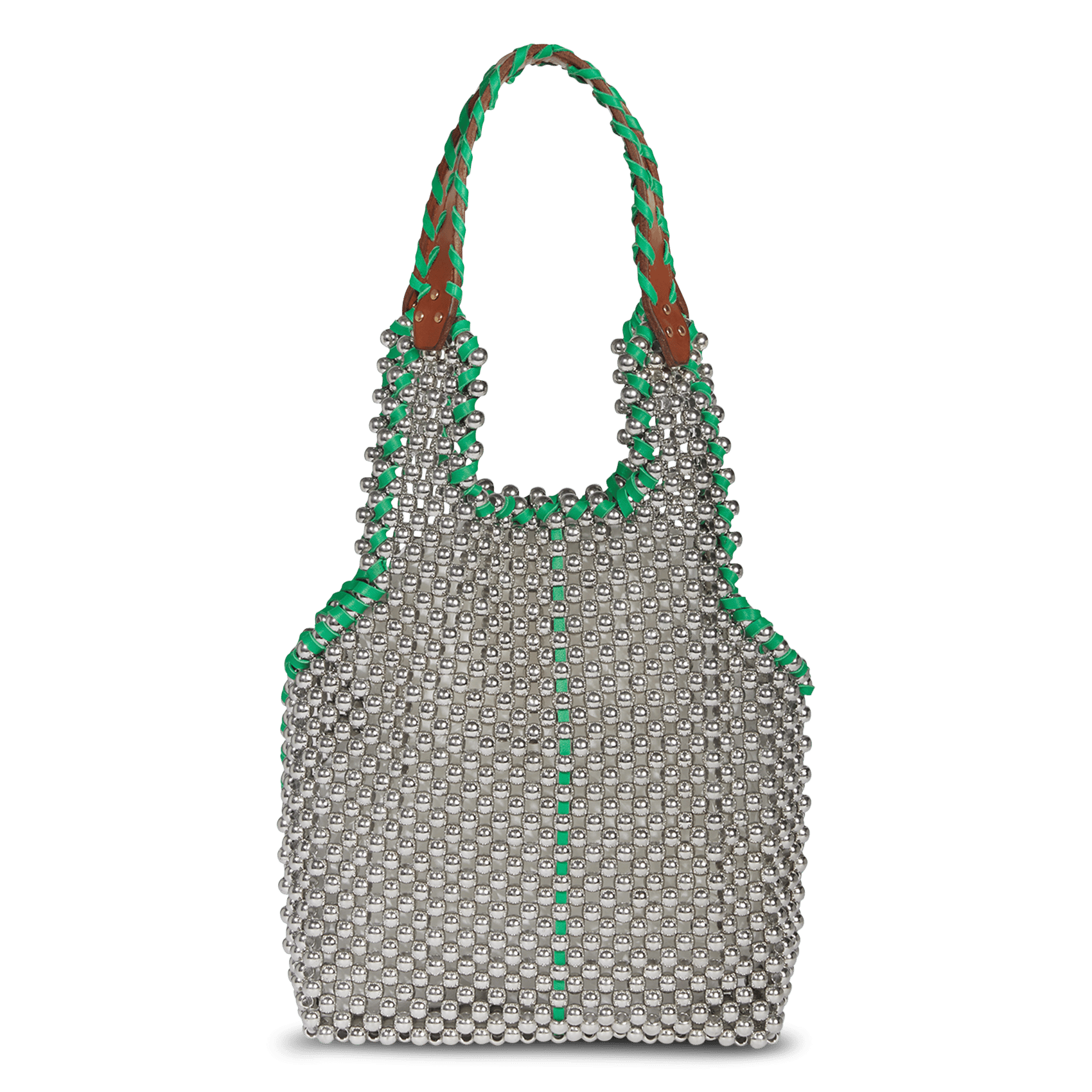 Sac porté épaule en perles JEROME DREYFUSS Vert