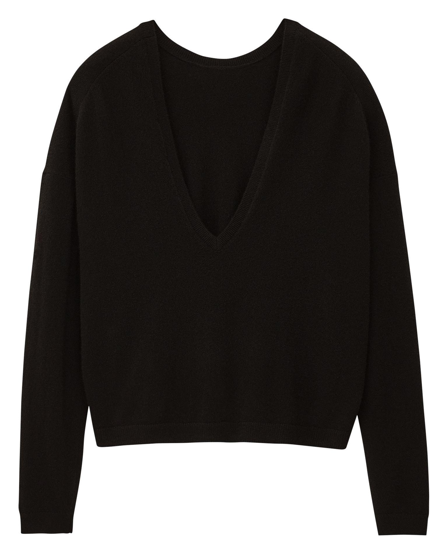 Kasjmier trui met V-hals BA&SH Zwart