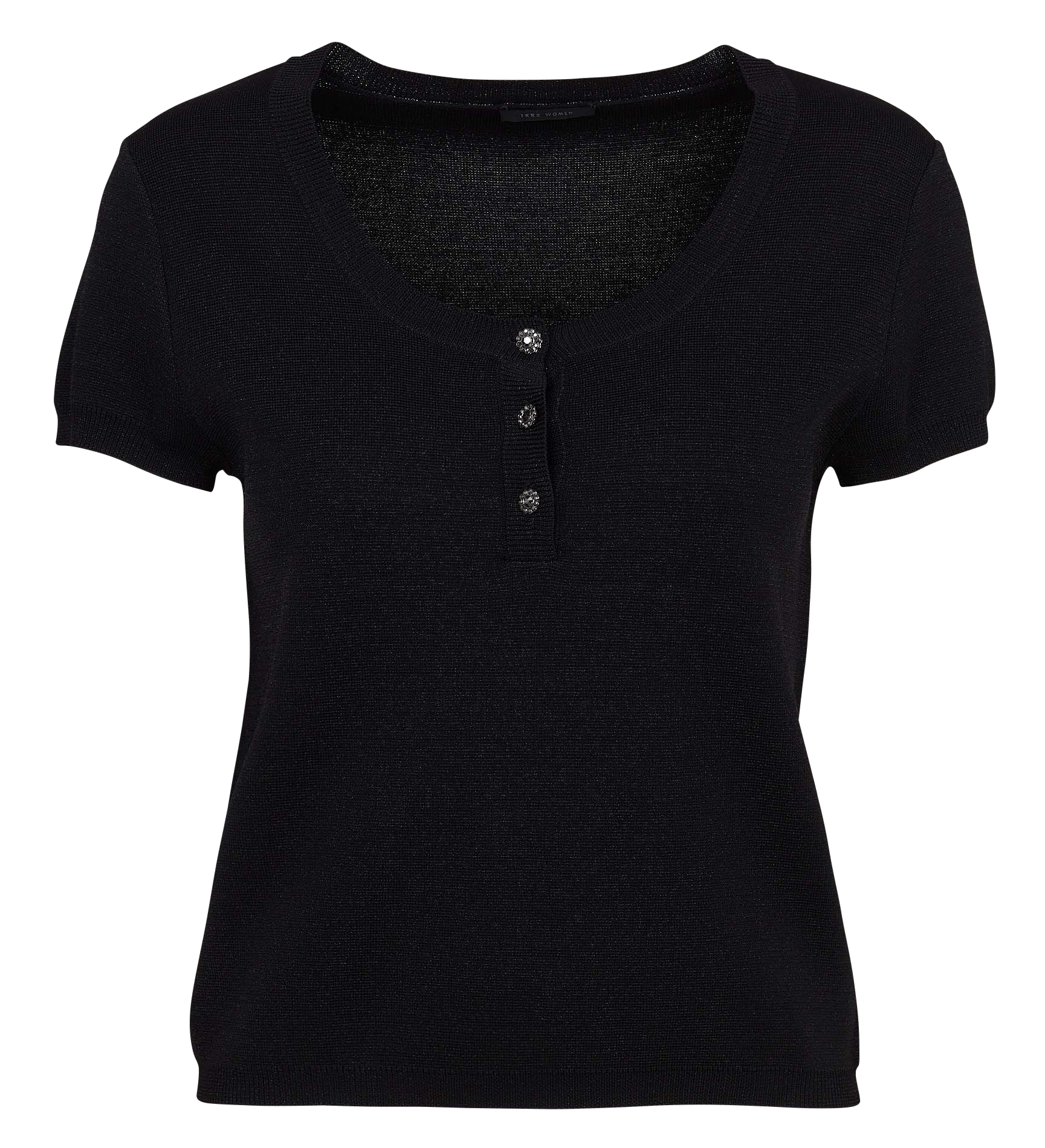 Rechte trui met ronde hals IKKS Zwart