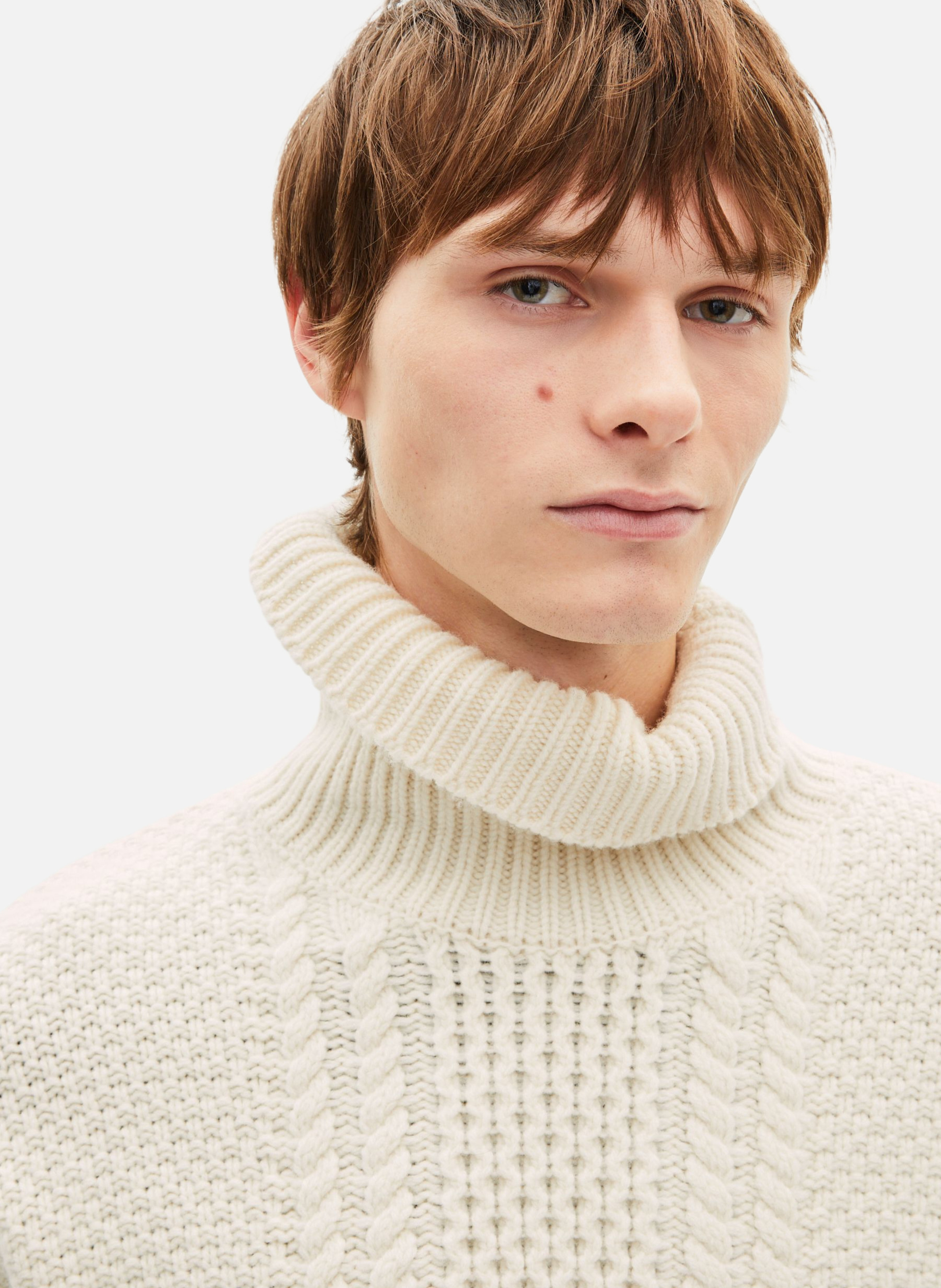 Wool cable sweater THE KOOPLES Beige