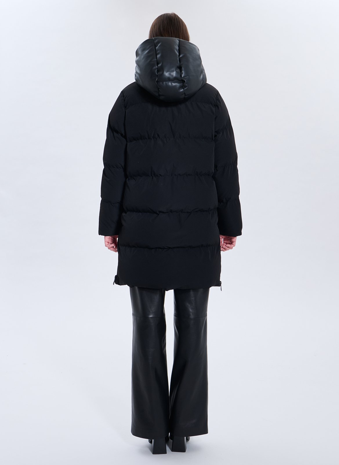 Doudoune droite col montant matelassée ZAPA Noir