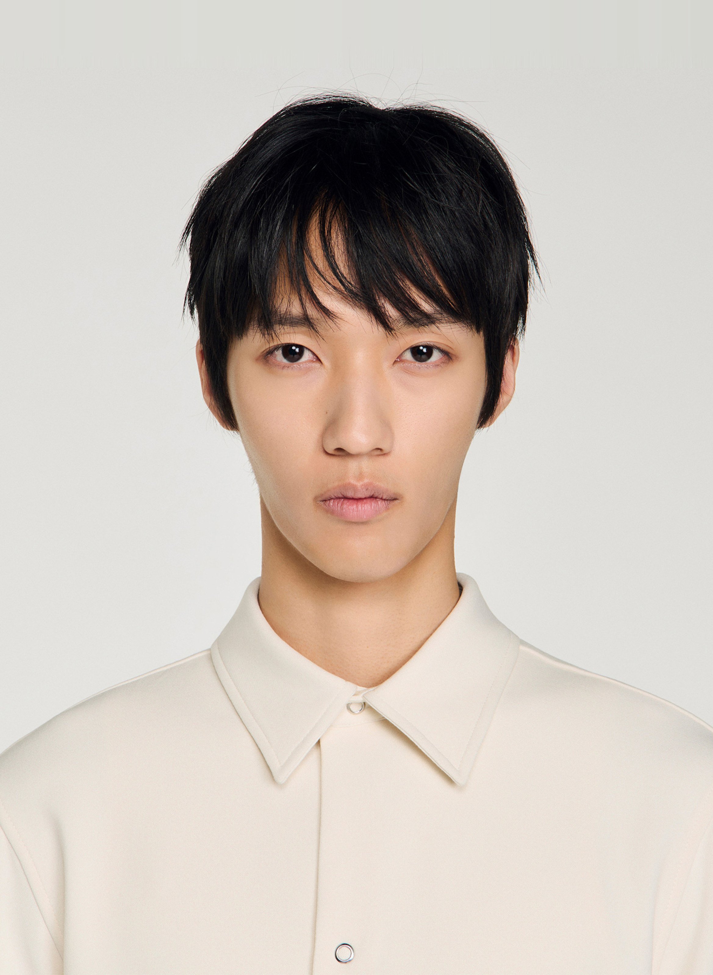 Chemise droite à col classique SANDRO Beige