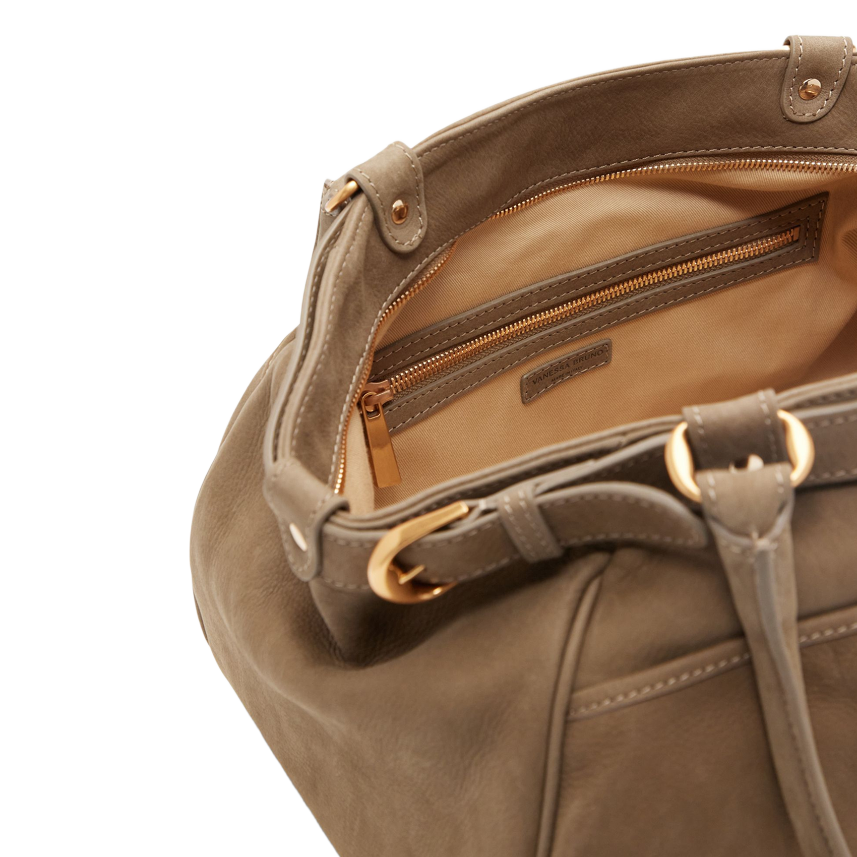 Leather handbag VANESSA BRUNO Grey