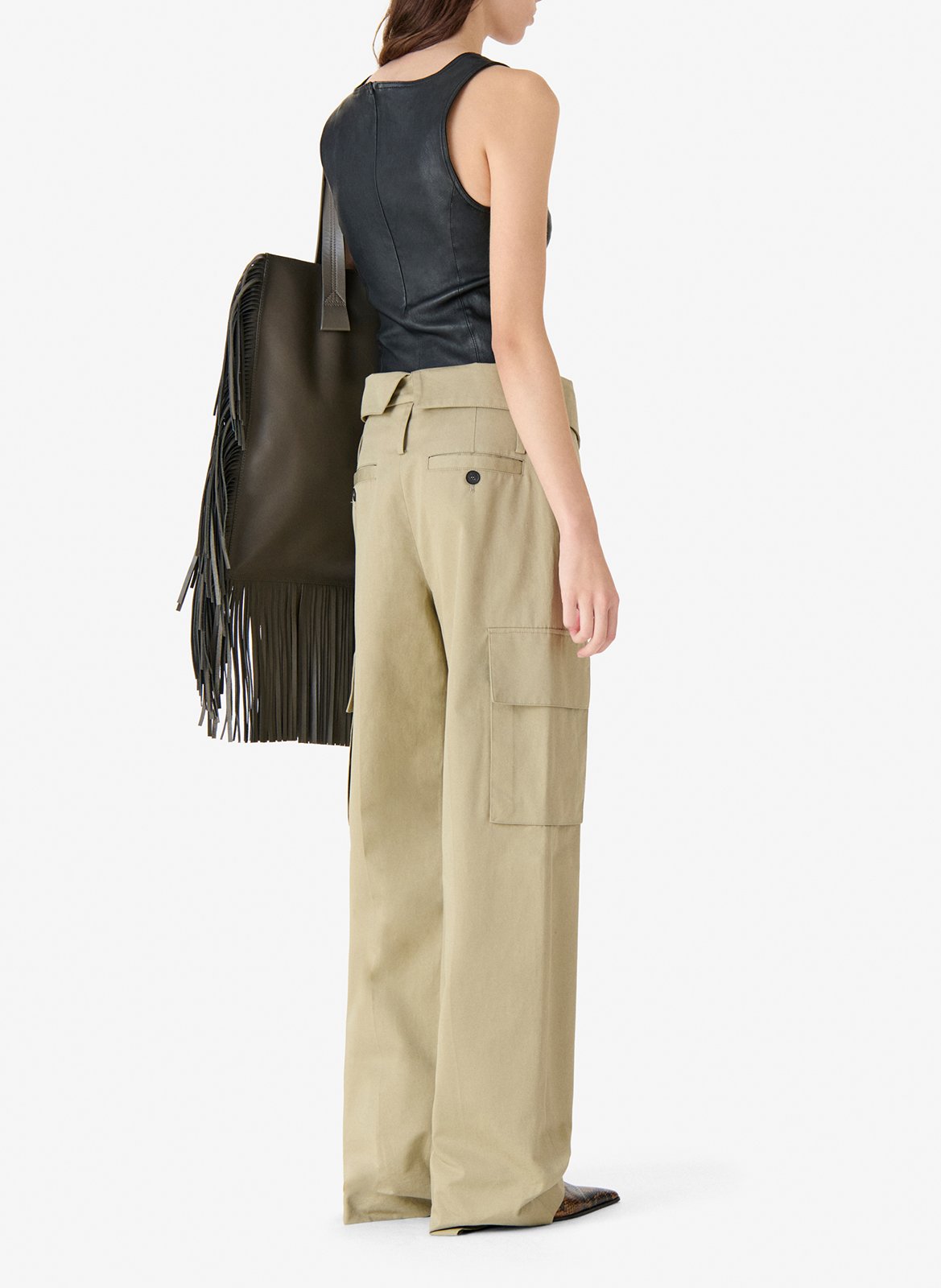 Pantalon droit en coton IRO Gris