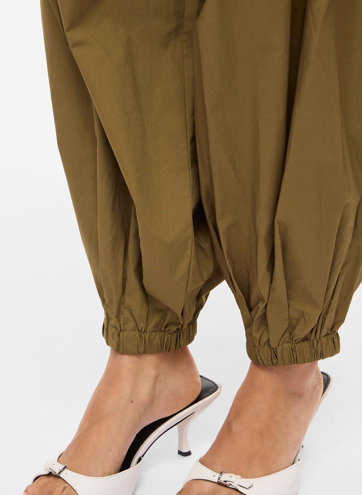 Cotton balloon pants VILA Green