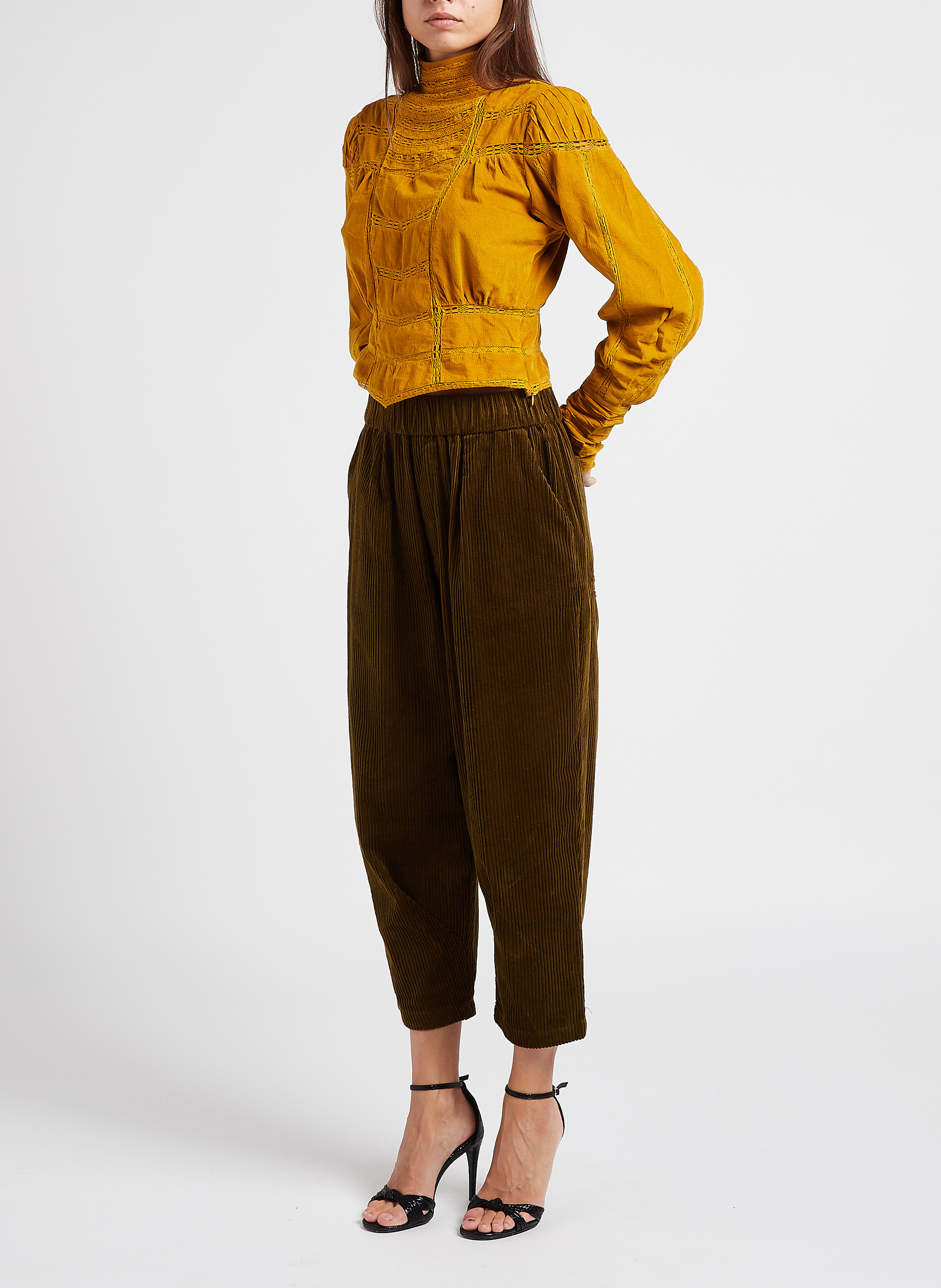 Seidenrock mit Print MES DEMOISELLES Gelb