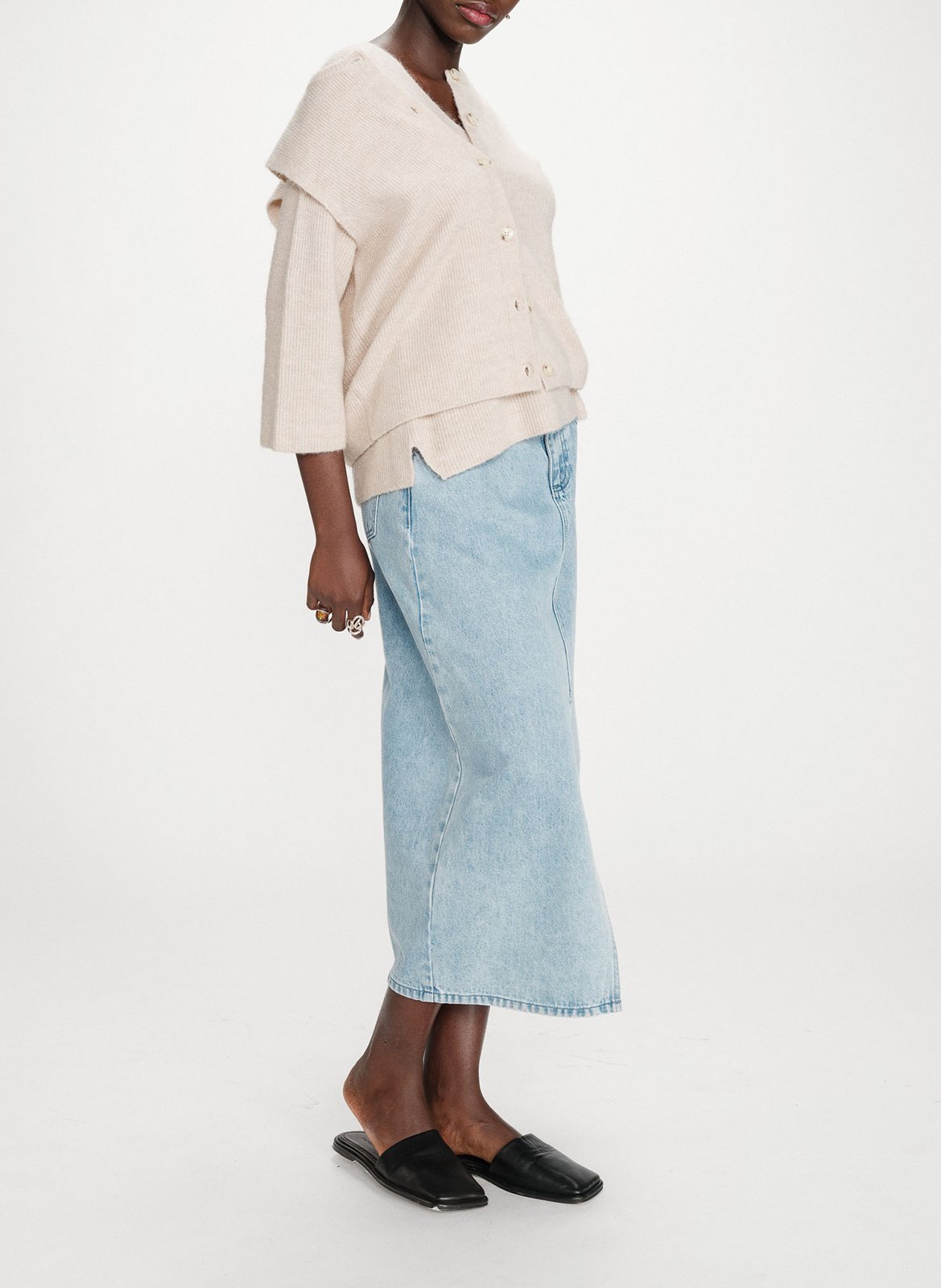 Top col rond  GRACE ET MILA Beige