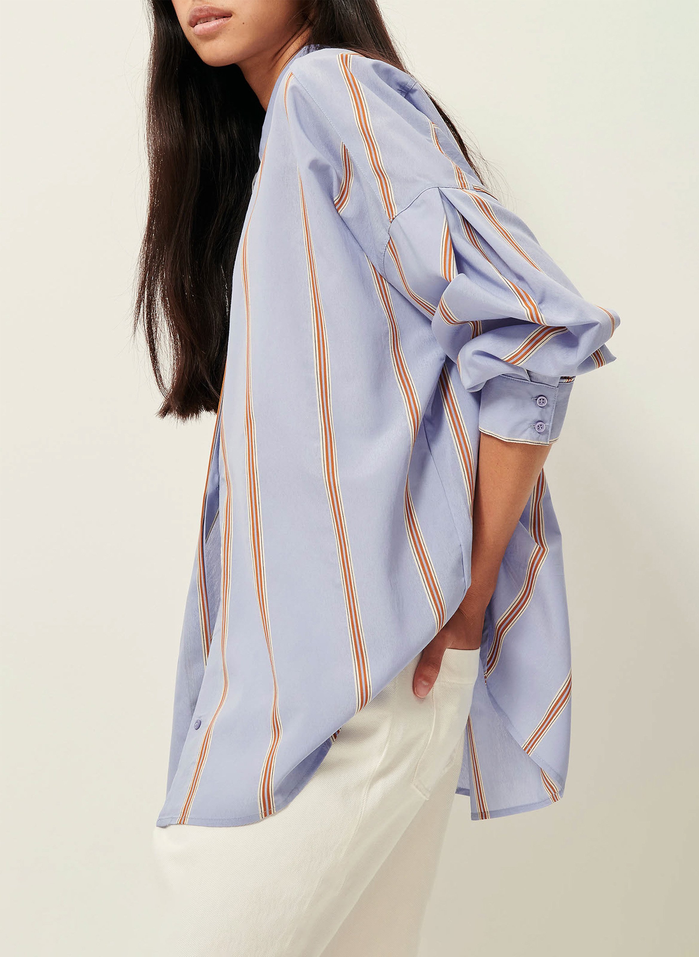 Chemise droite rayée  SESSUN Bleu